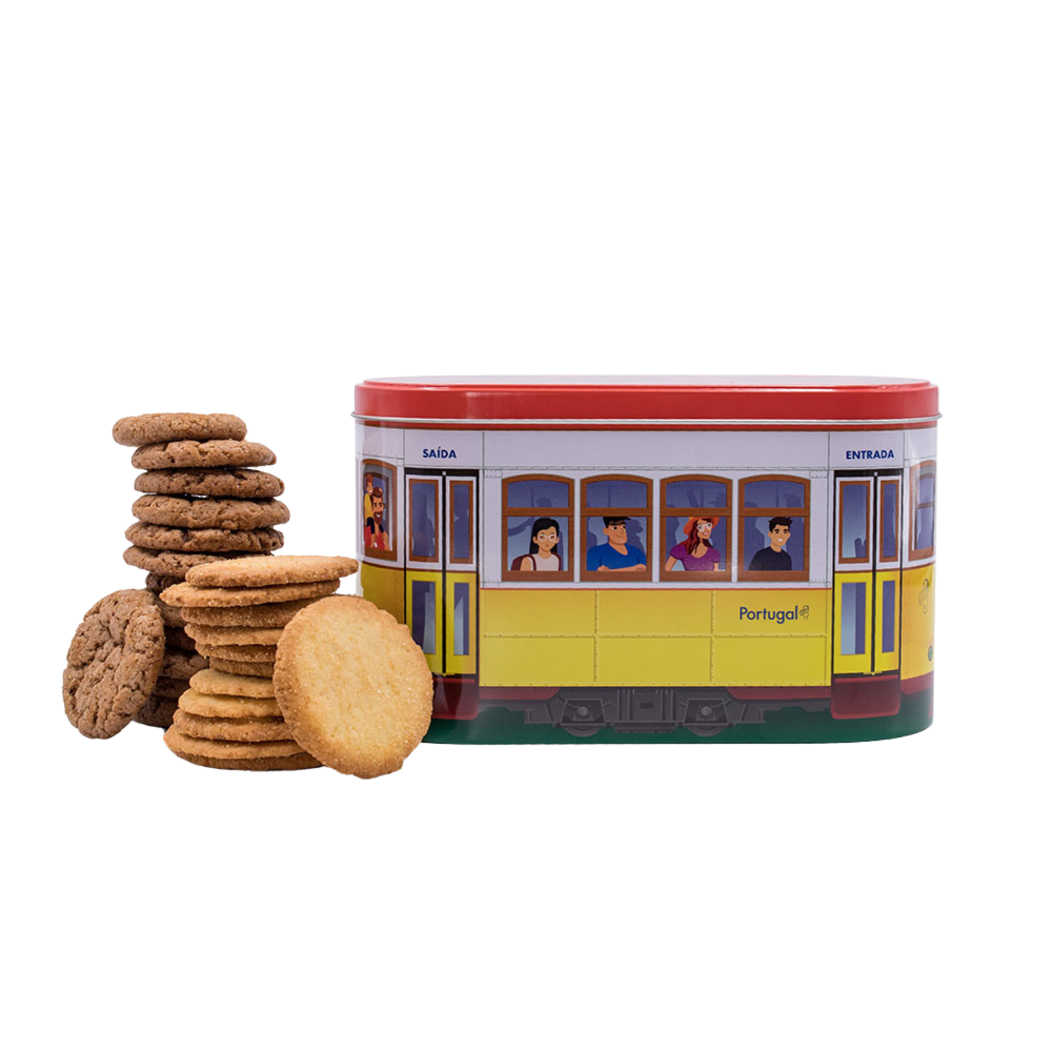 Bombondrice Old Fashioned Cookies Tram Can