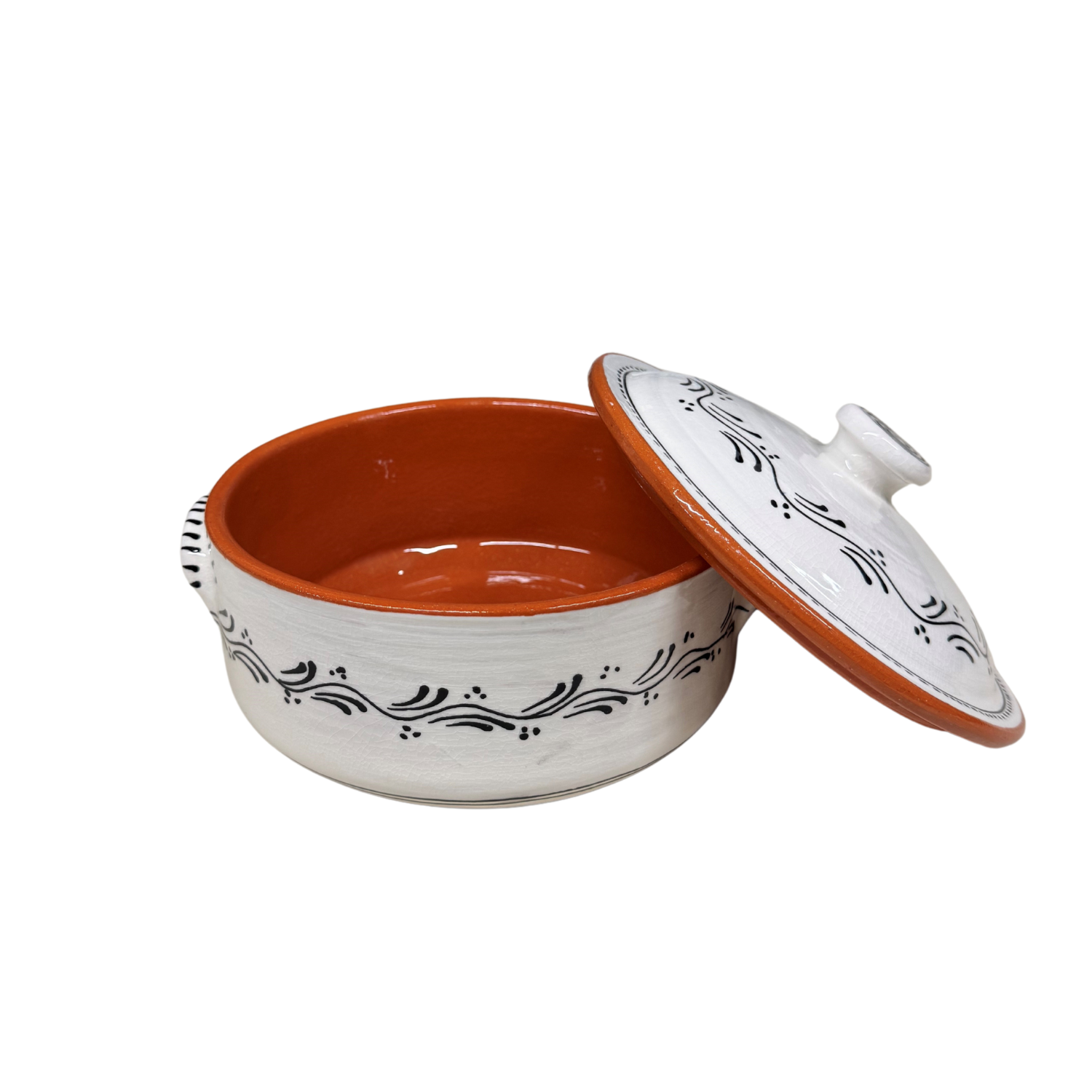 Handpainted Clay Casserole