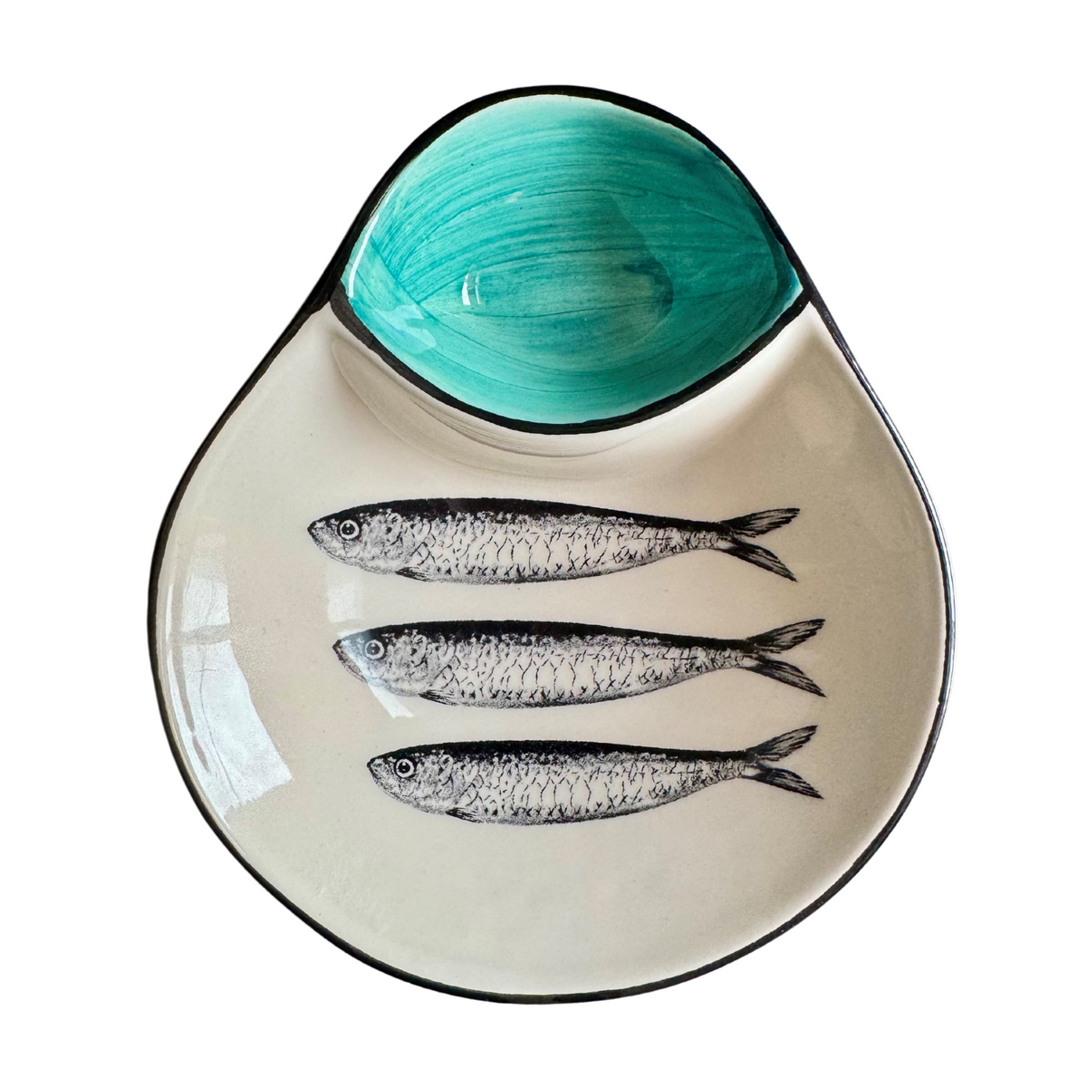 Sardine Olive Dish in "seafoam green"