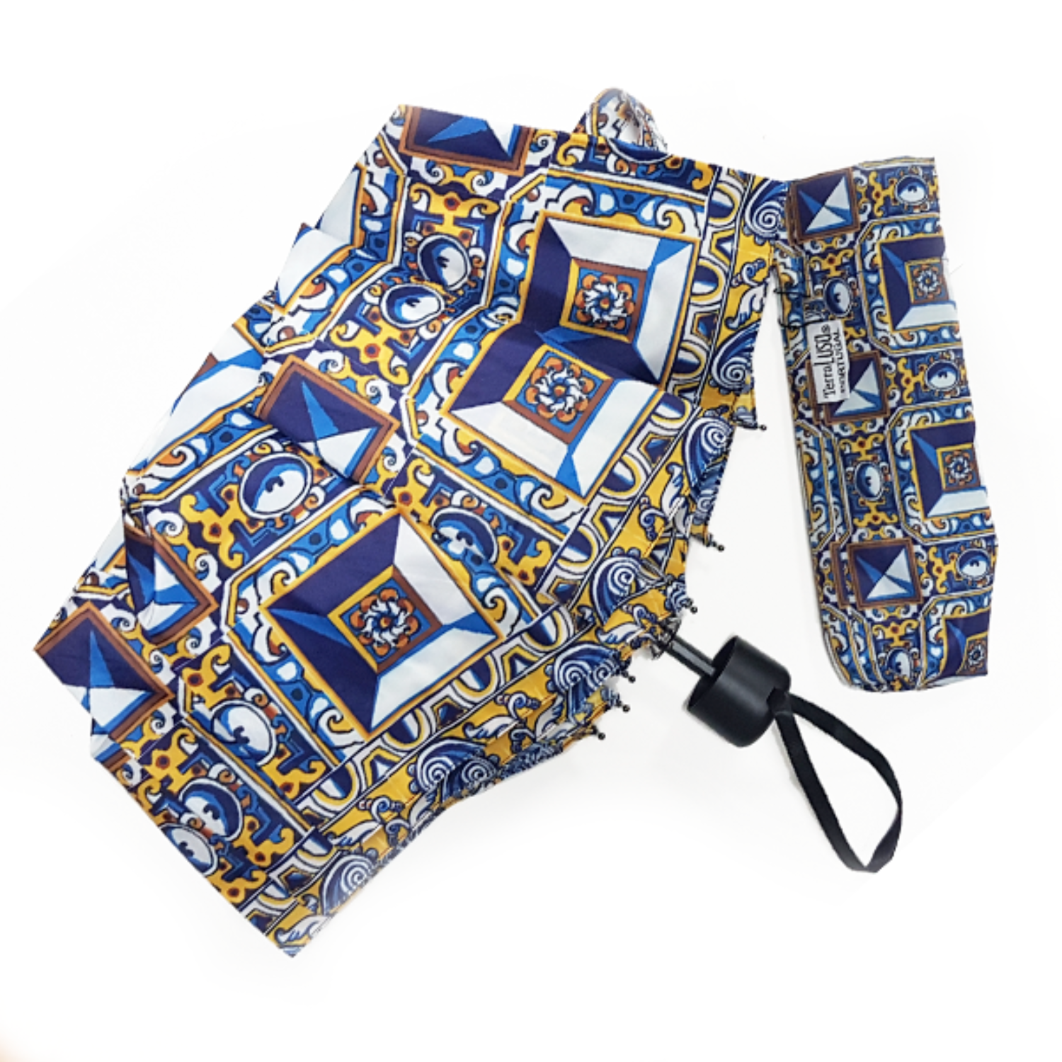 Terra Lusa 17th Century Portuguese Tiles – Diamond Tip Umbrella