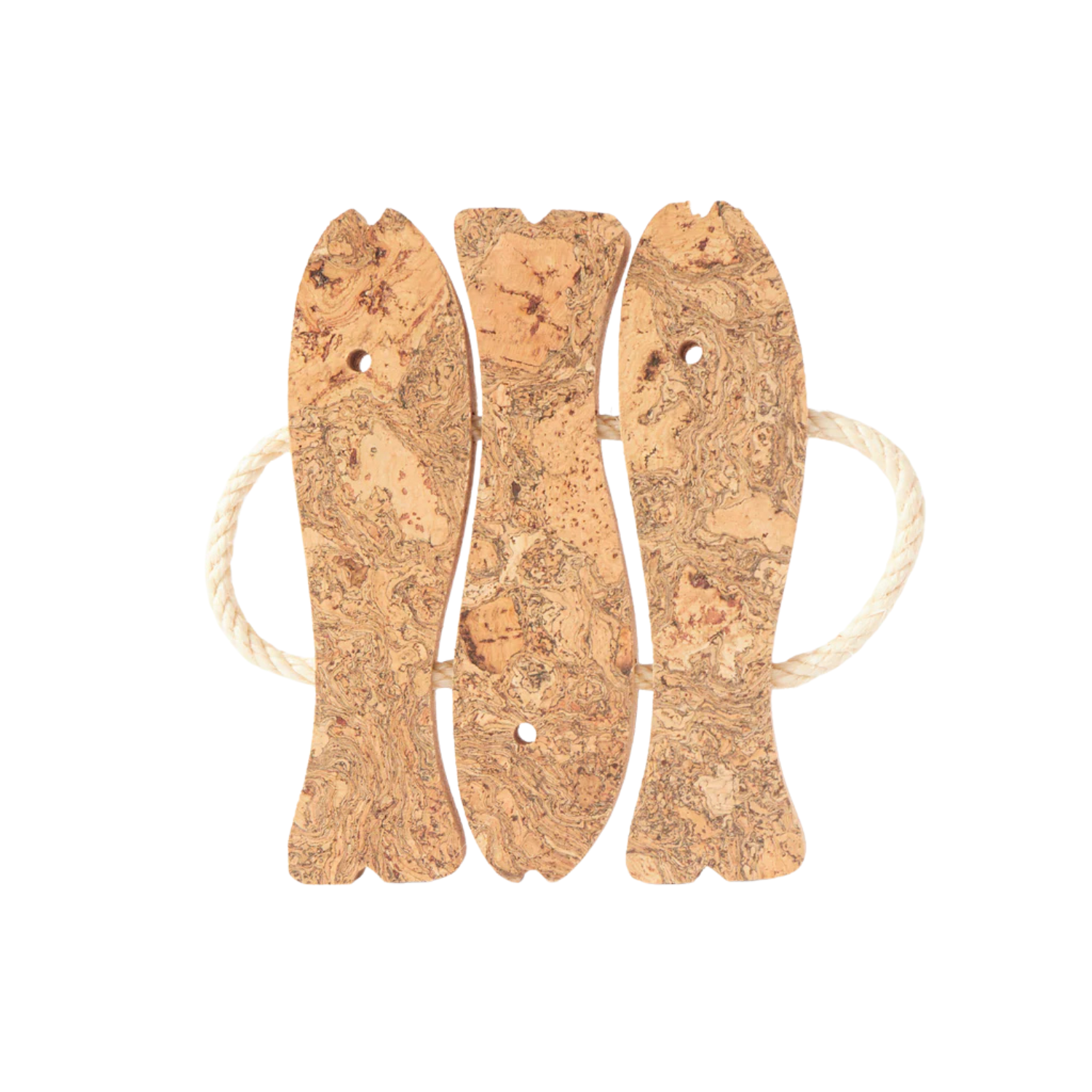 LIGA Sardine Shaped Natural Cork Trivet