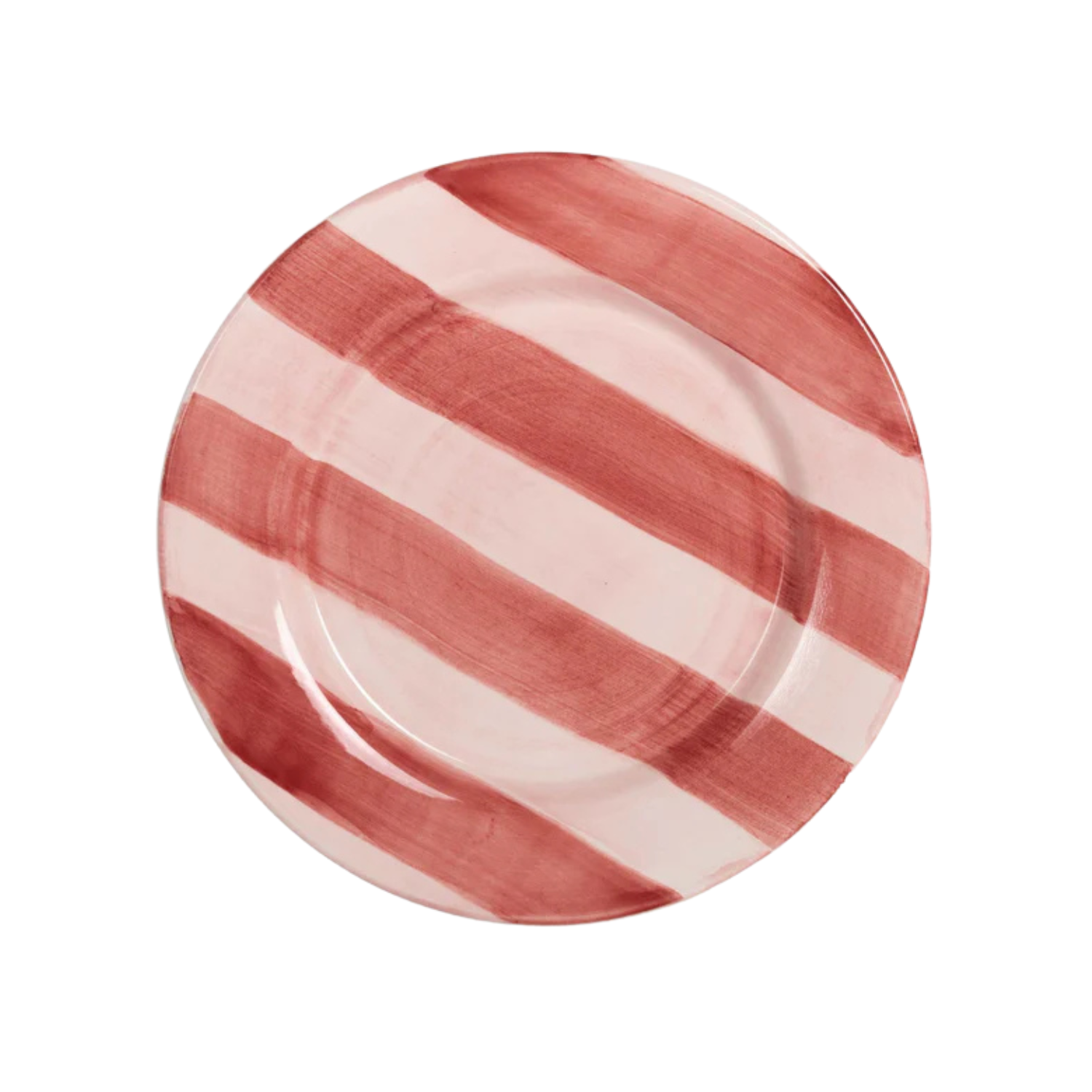 Valsa Stripes Hand-Painted Dinner Plate