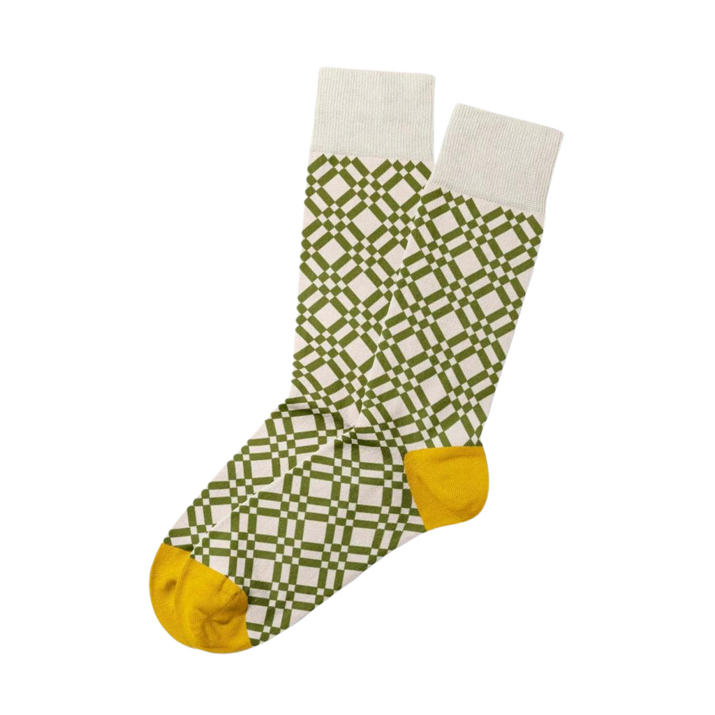 Sir Tile Green Diagonal Socks