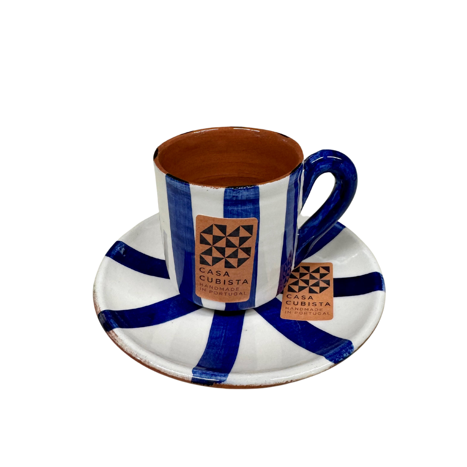 Casa Cubista Vertical Stripes Espresso Cup and Segment Saucer
