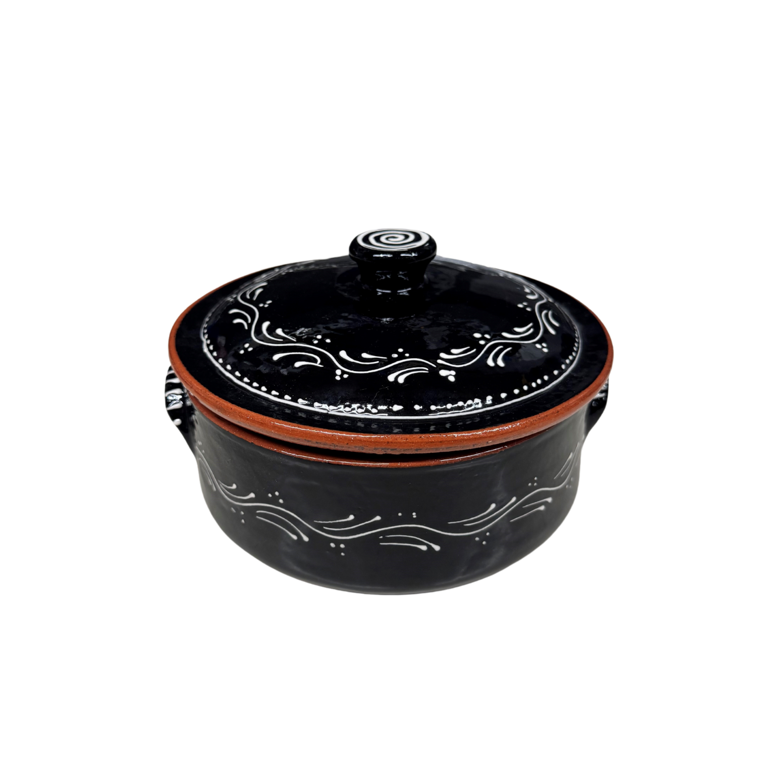 Handpainted Clay Casserole