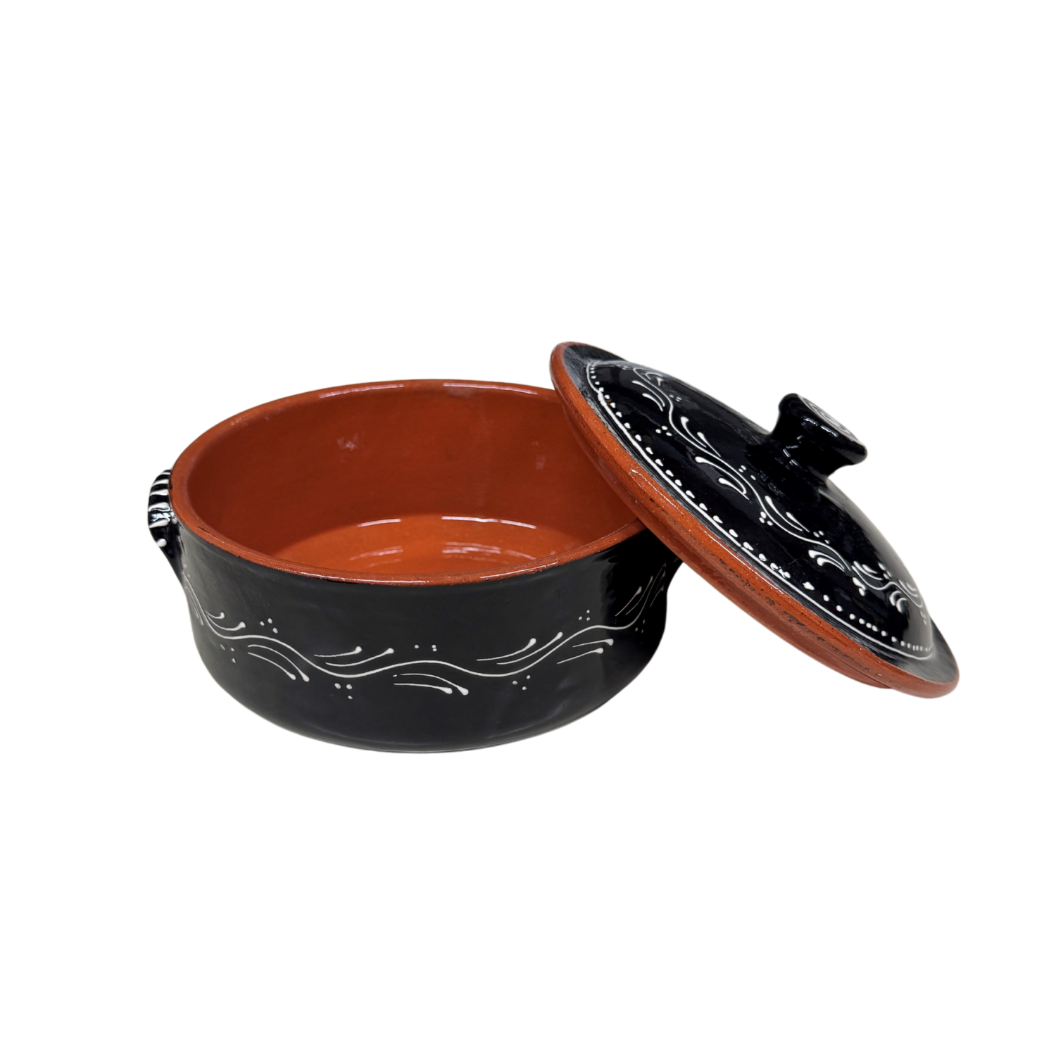 Handpainted Clay Casserole