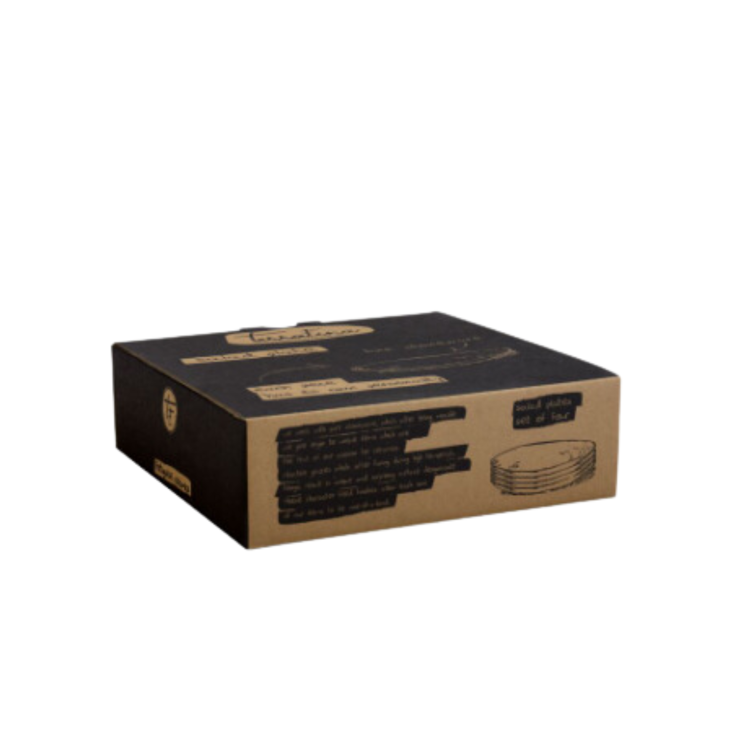 Terrafina Cream Amazônia Salad Plate - Set of 4