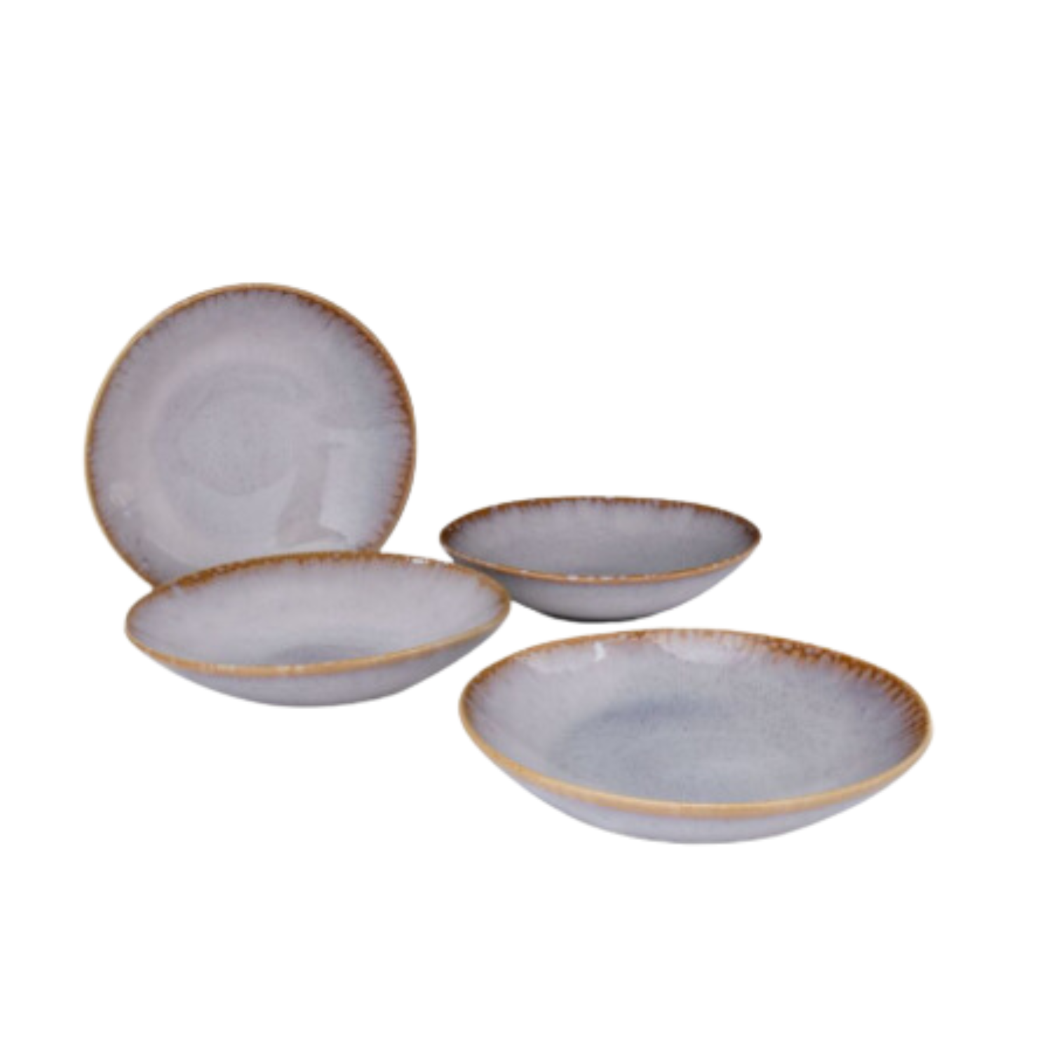 Terrafina Cream Amazônia Pasta/Soup Plate - Set of 4