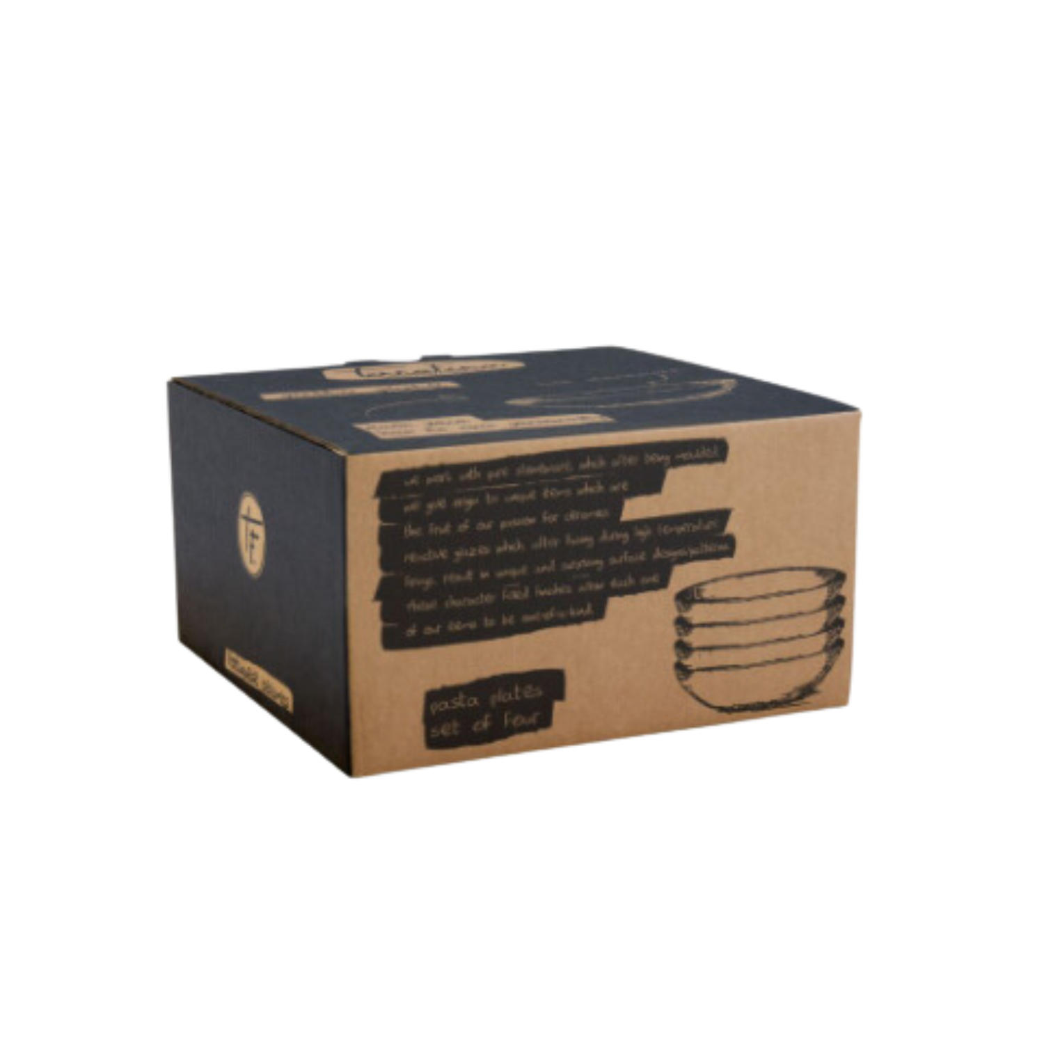 Terrafina Cream Amazônia Pasta/Soup Plate - Set of 4