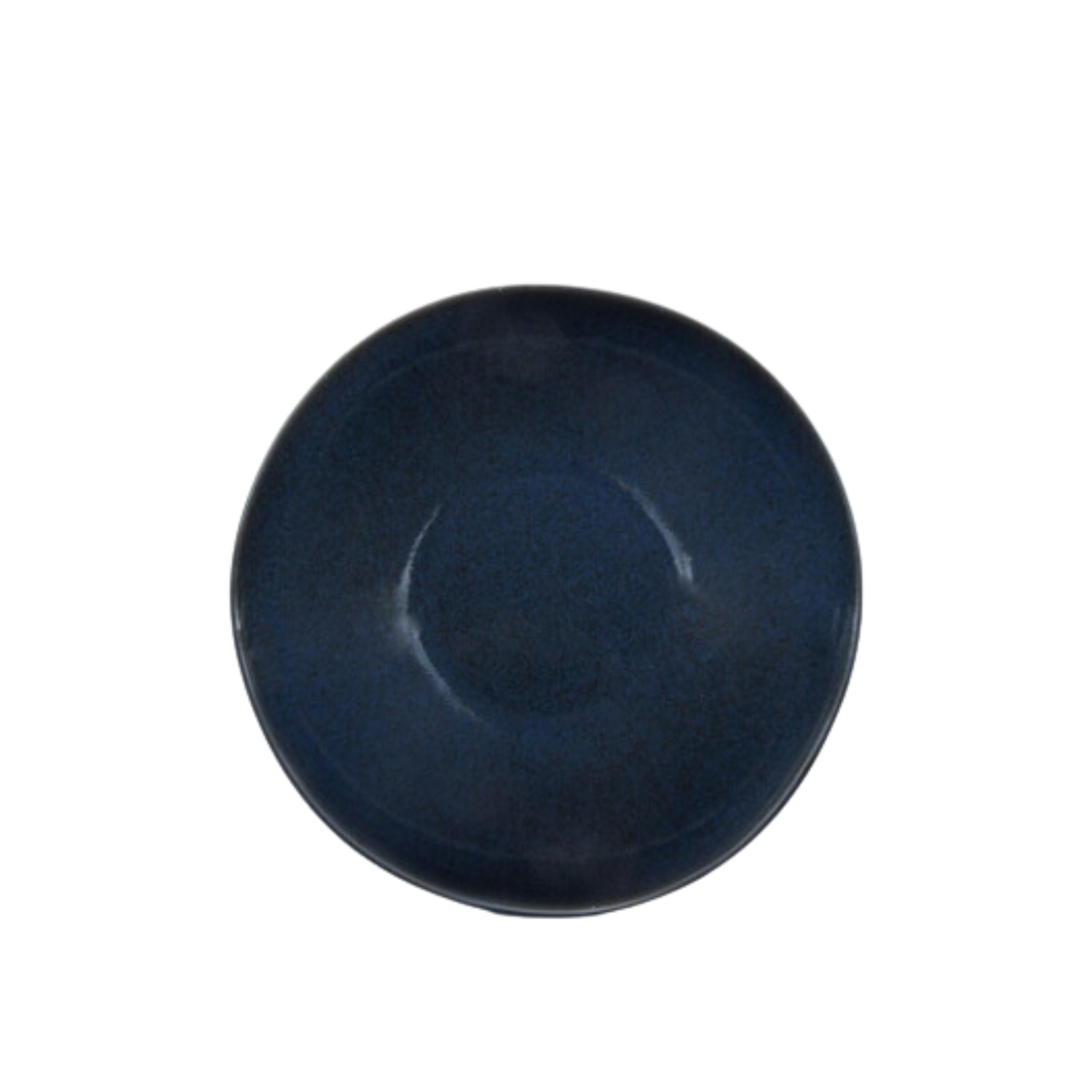 Terrafina Dark Blue Flower Seeds Pasta/Soup Plate - Set of 4