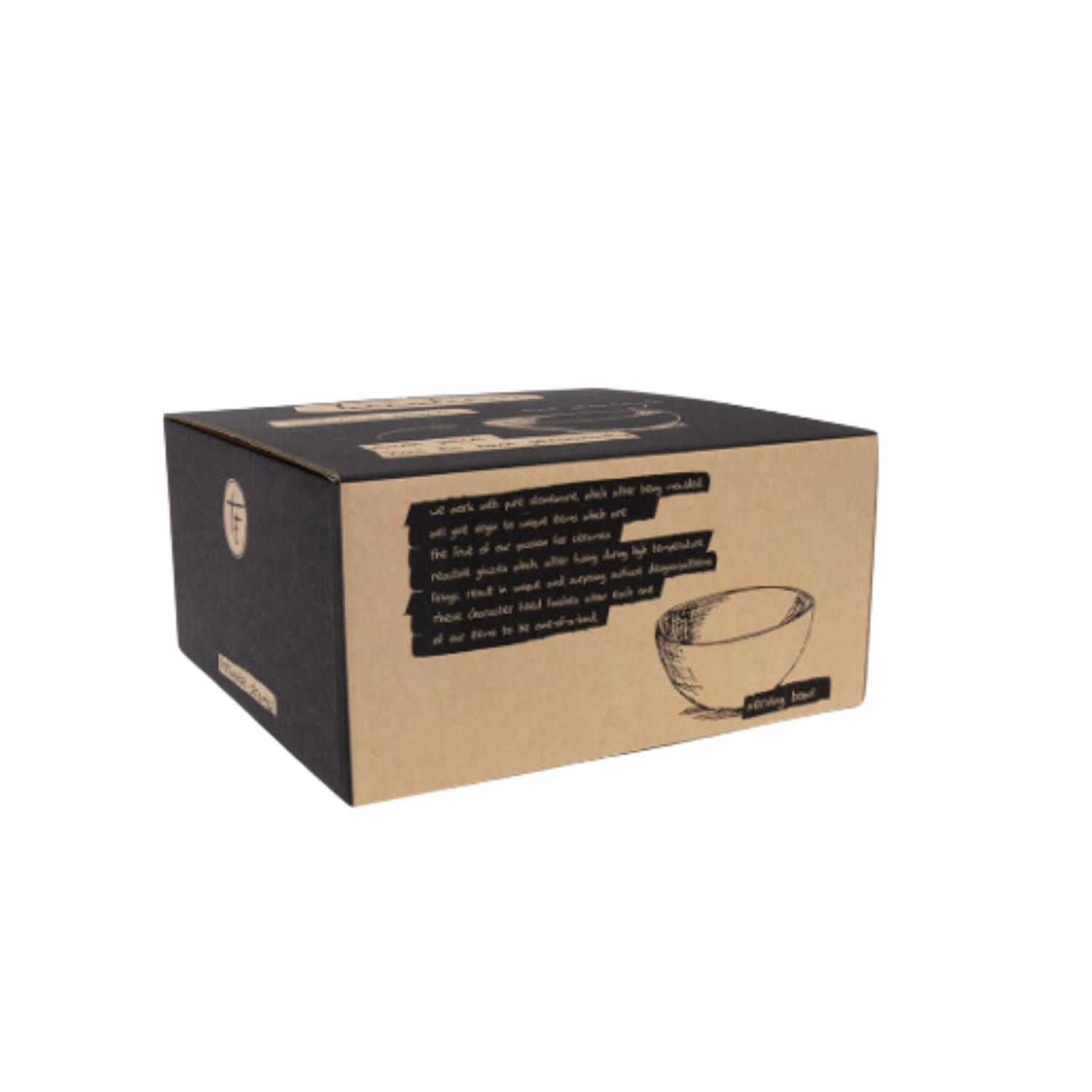 Terrafina Dark Blue Flower Seeds Serving Bowl