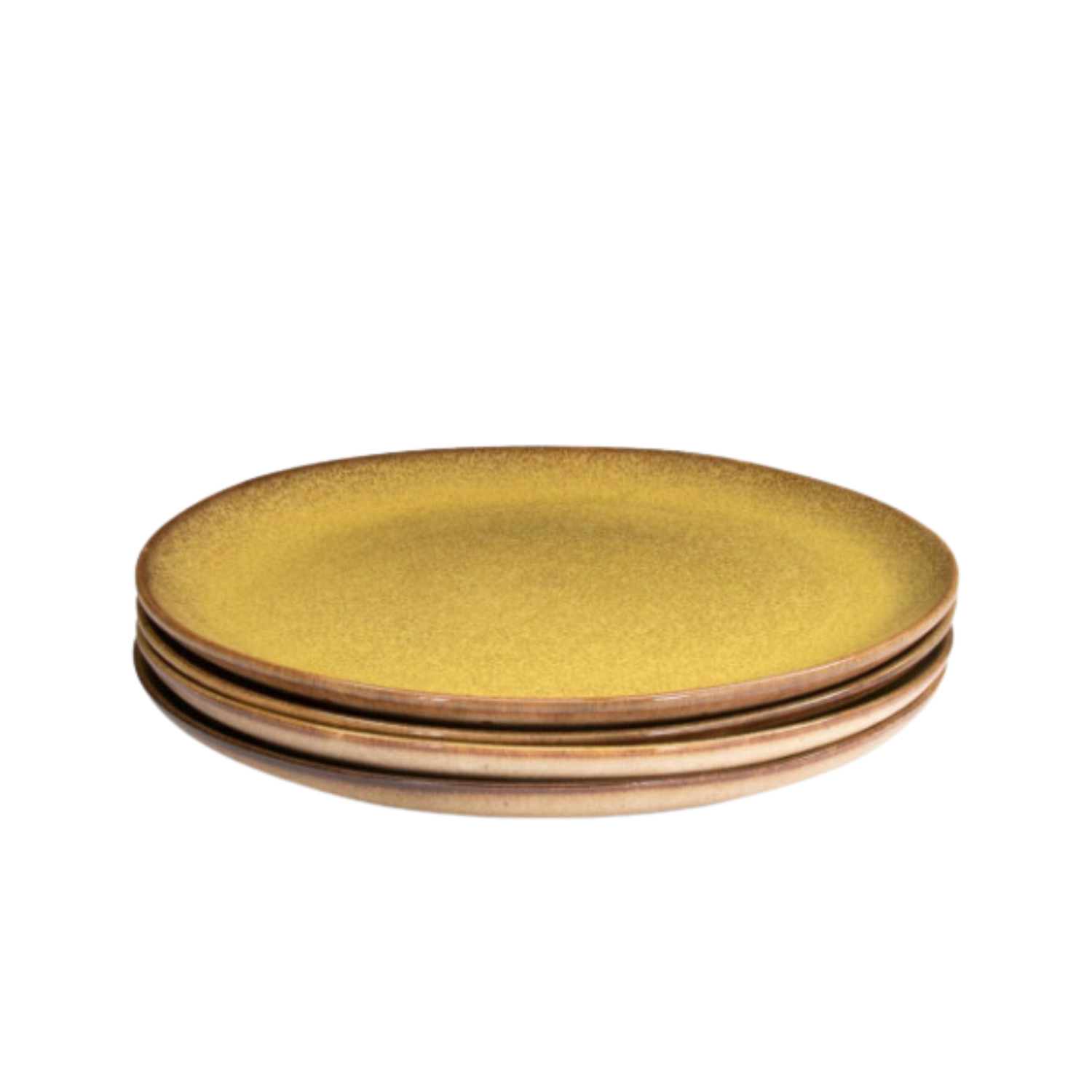 Terrafina Yellow Flower Seeds Salad Plate - Set of 4