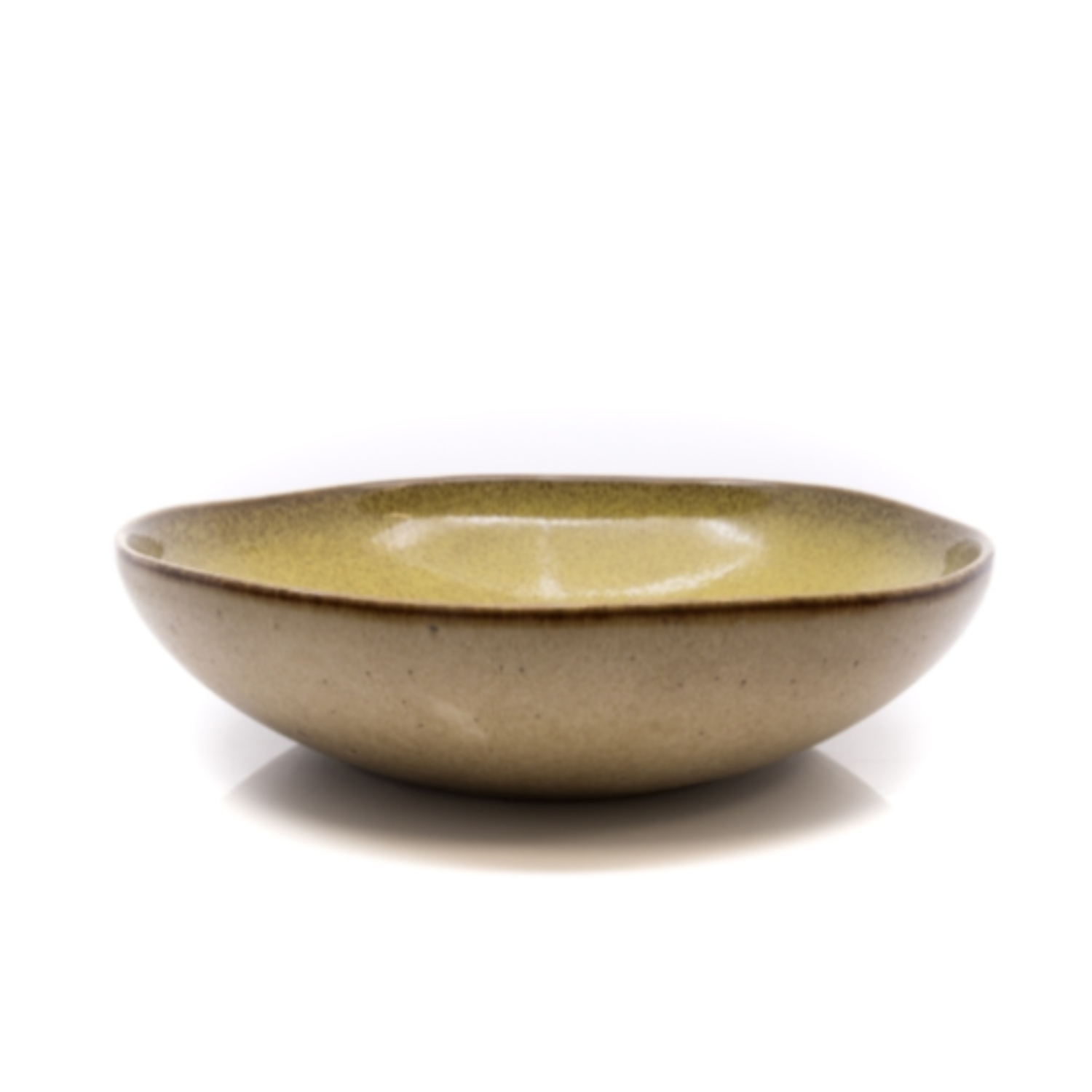 Terrafina Yellow Flower Seeds Pasta/Soup Plate - Set of 4