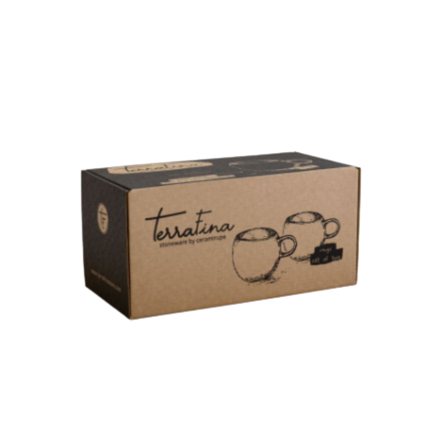 Terrafina Yellow Flower Seeds Mug - Set of 2