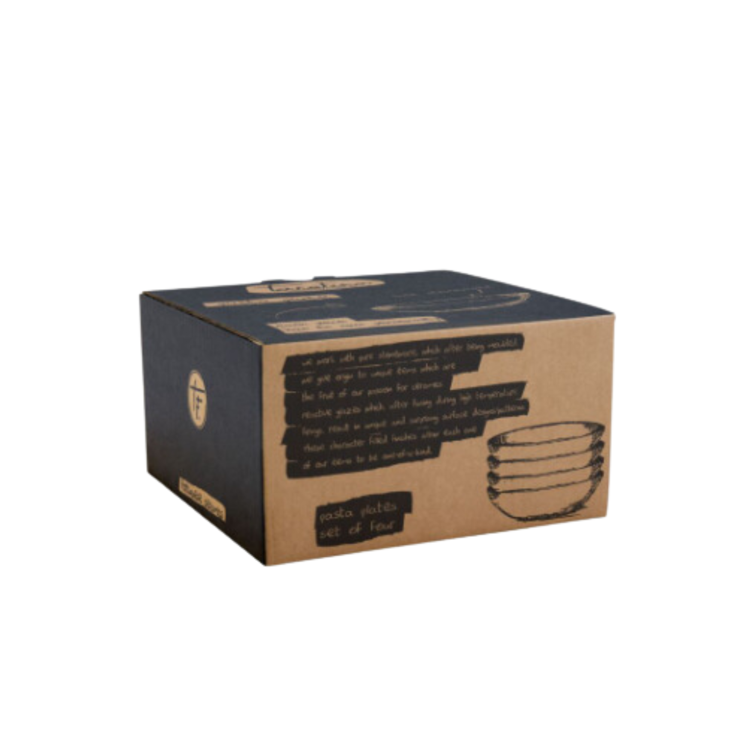 Terrafina White Amazonia Pasta/Soup Plate - Set of 4