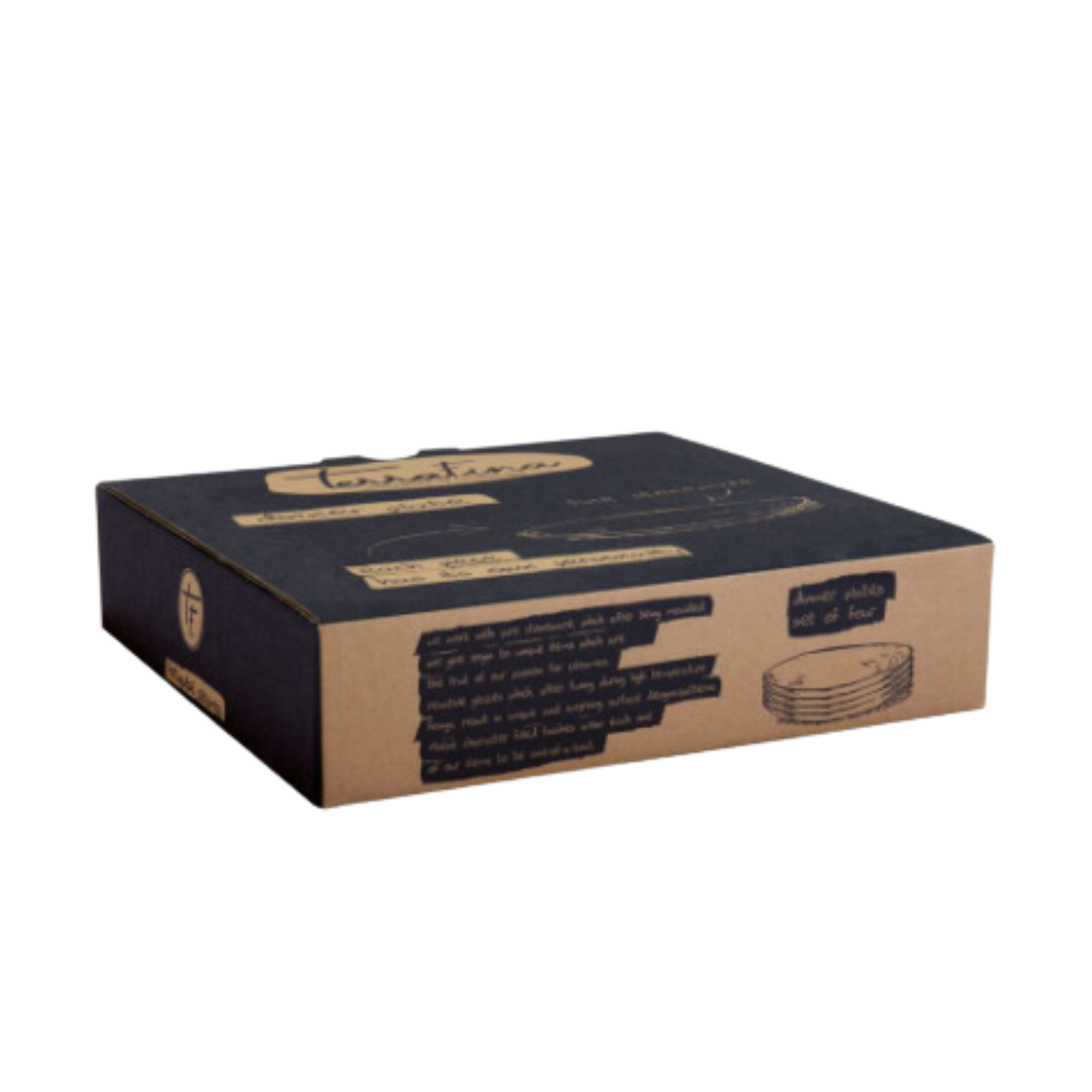 Terrafina Blue Amazonia Dinner Plate - Set of 4