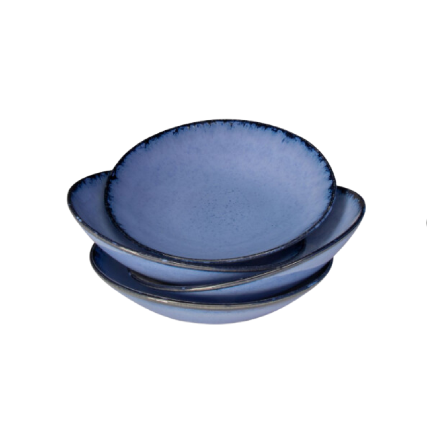 Terrafina Blue Amazonia Pasta/Soup Plate - Set of 4