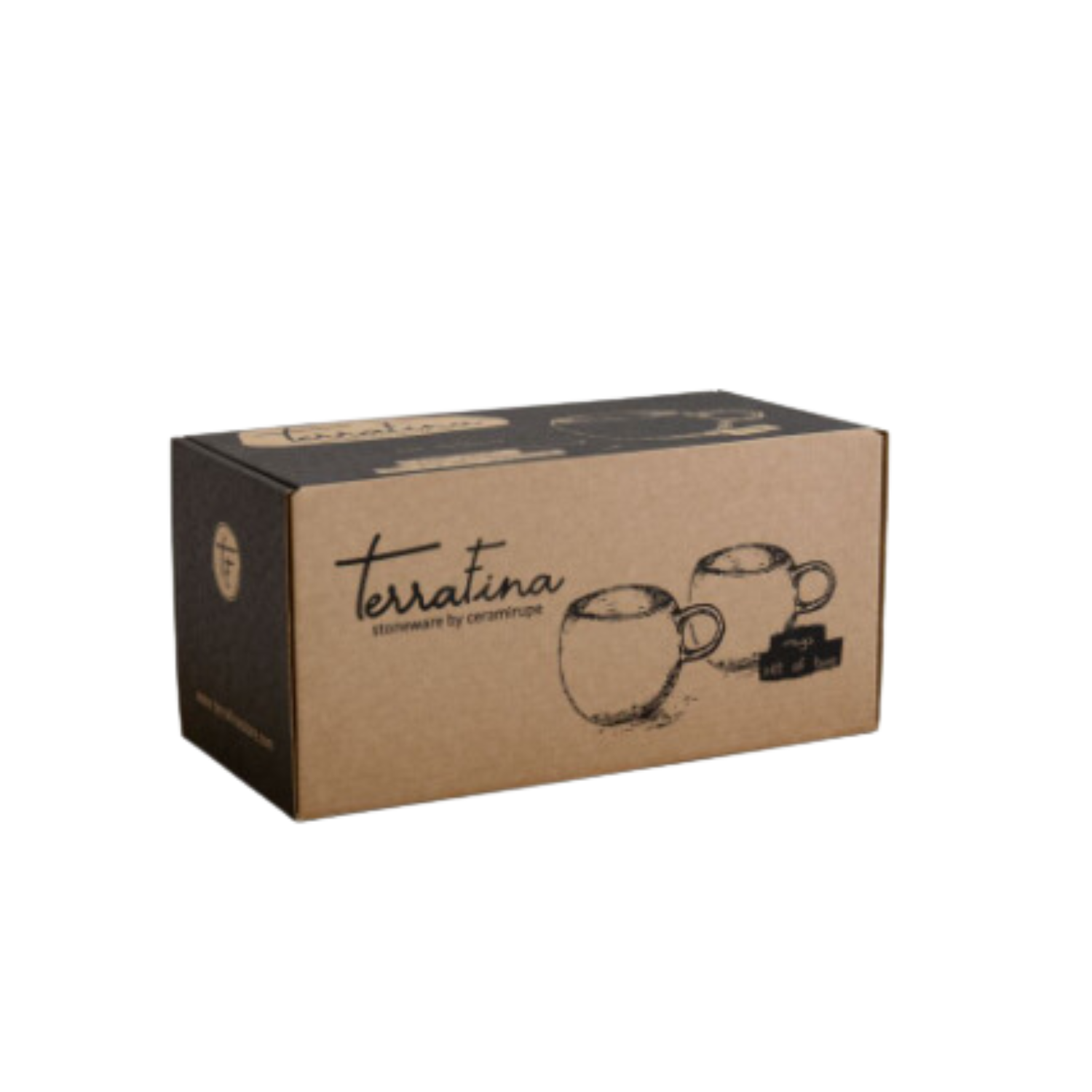 Terrafina Blue Amazonia Mug - Set of 2