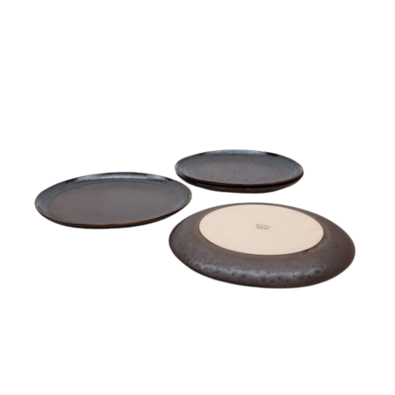 Terrafina Brown Coffee Dinner Plate - Set of 4