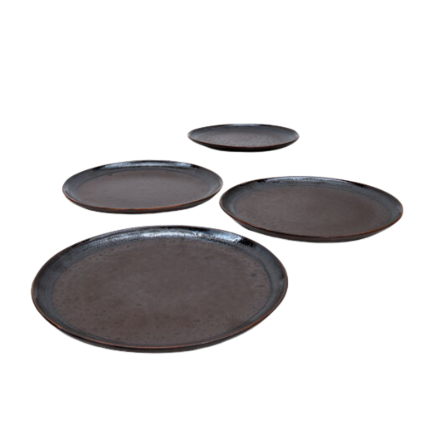 Terrafina Brown Coffee Dinner Plate - Set of 4