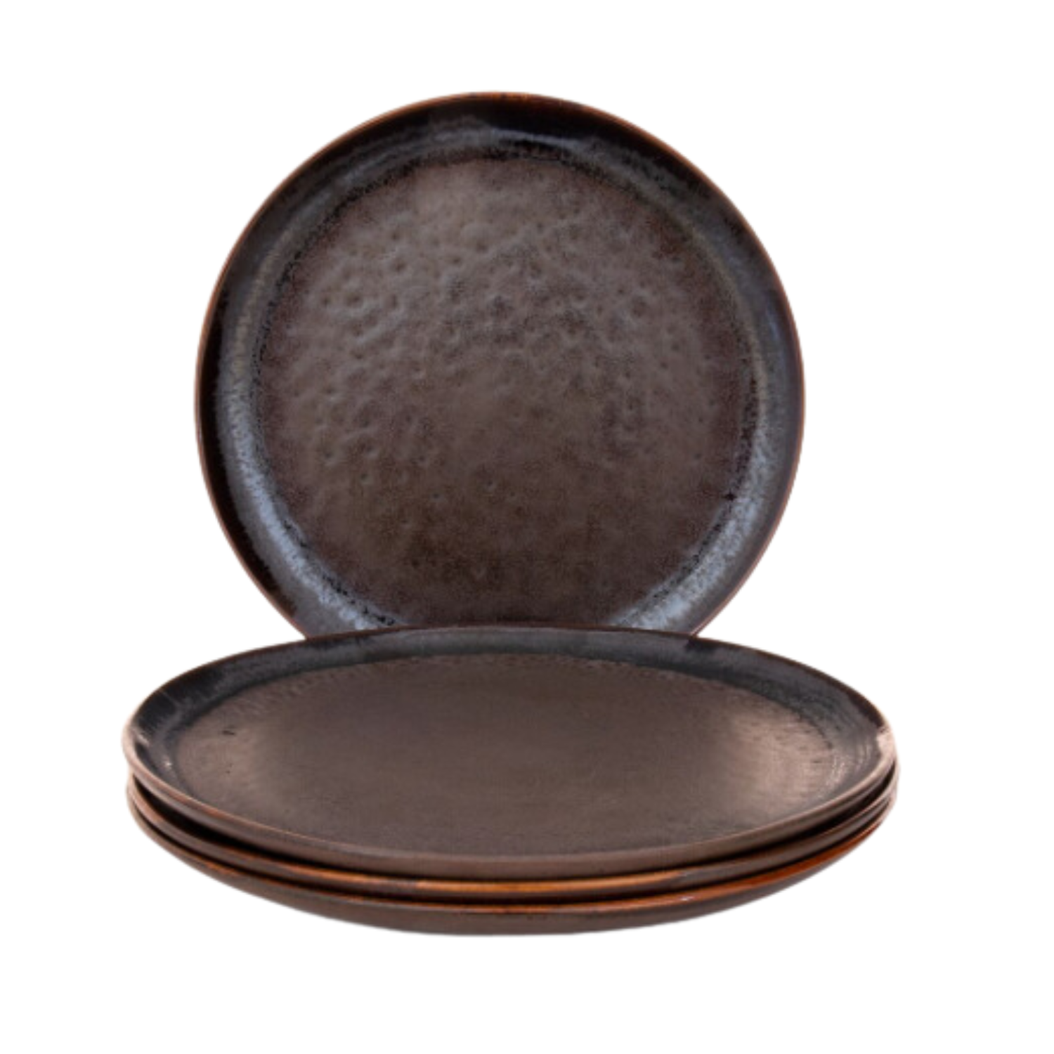 Terrafina Brown Coffee Dinner Plate - Set of 4