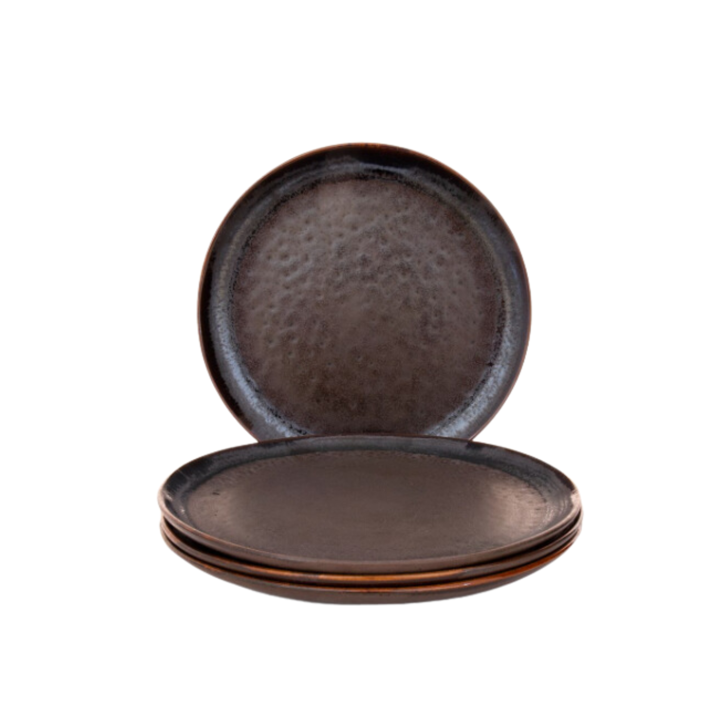 Terrafina Brown Coffee Salad Plate - Set of 4