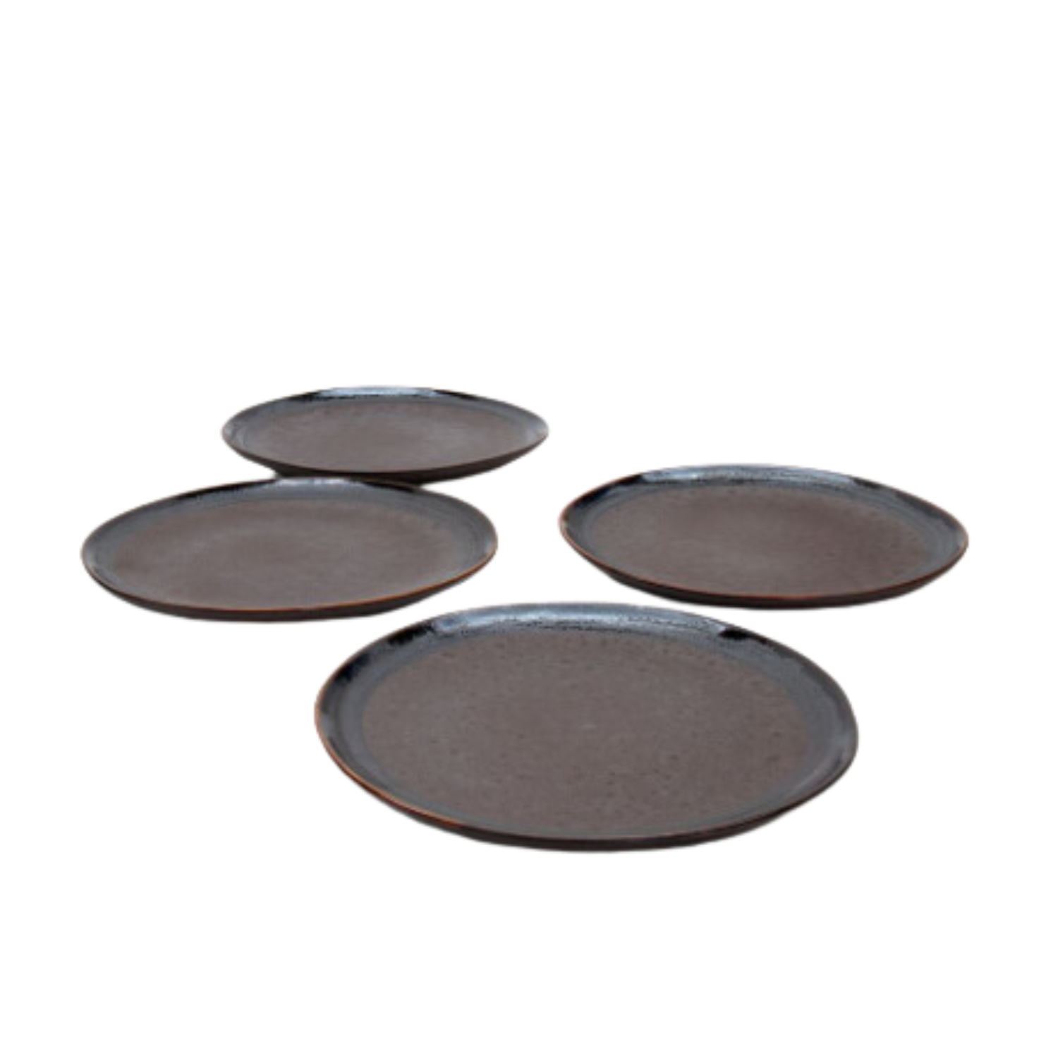 Terrafina Brown Coffee Salad Plate - Set of 4