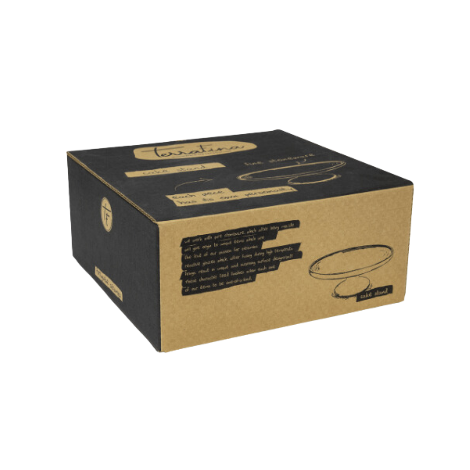 Terrafina Brown Coffee Cake Stand