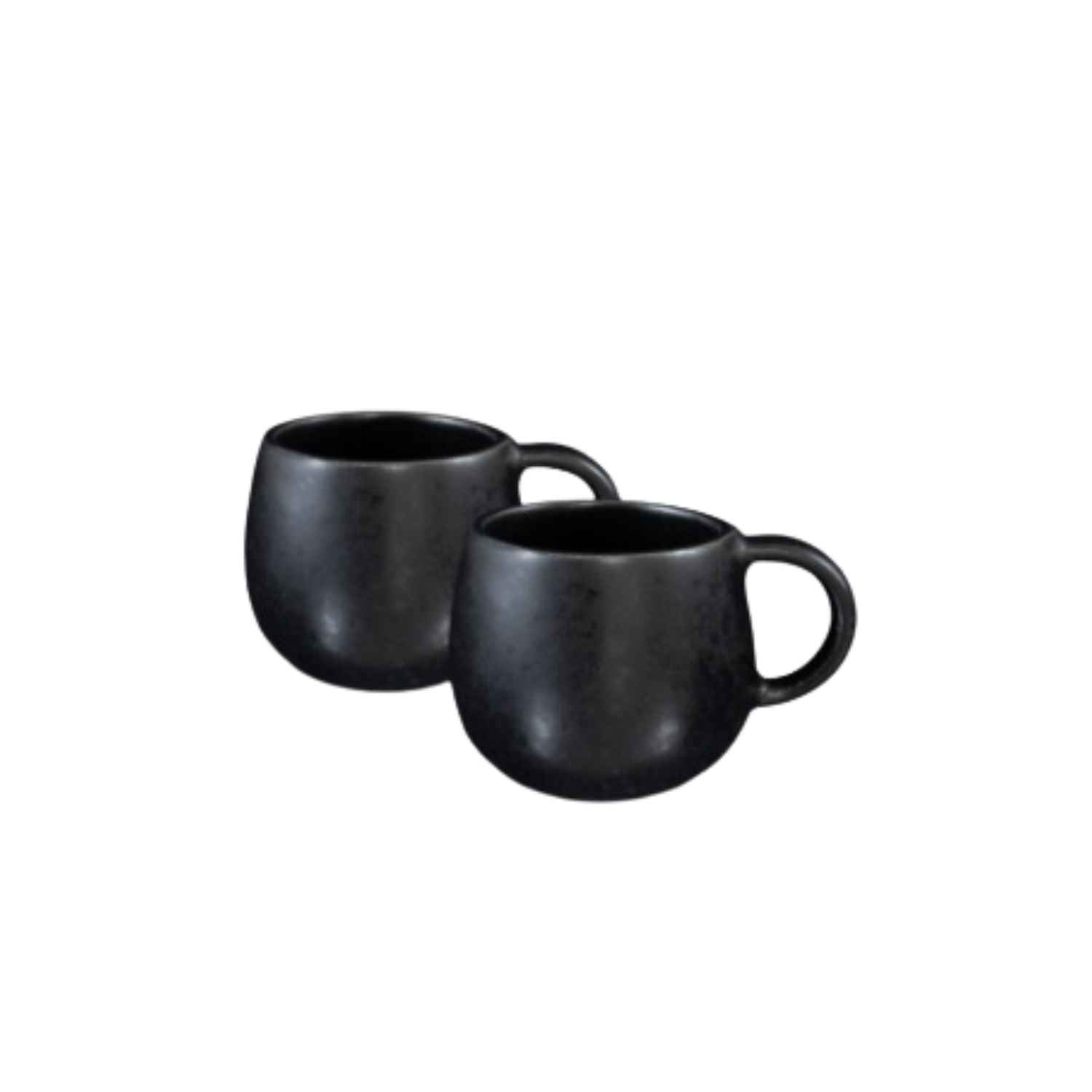 Terrafina Black Stone Mug - Set of 2