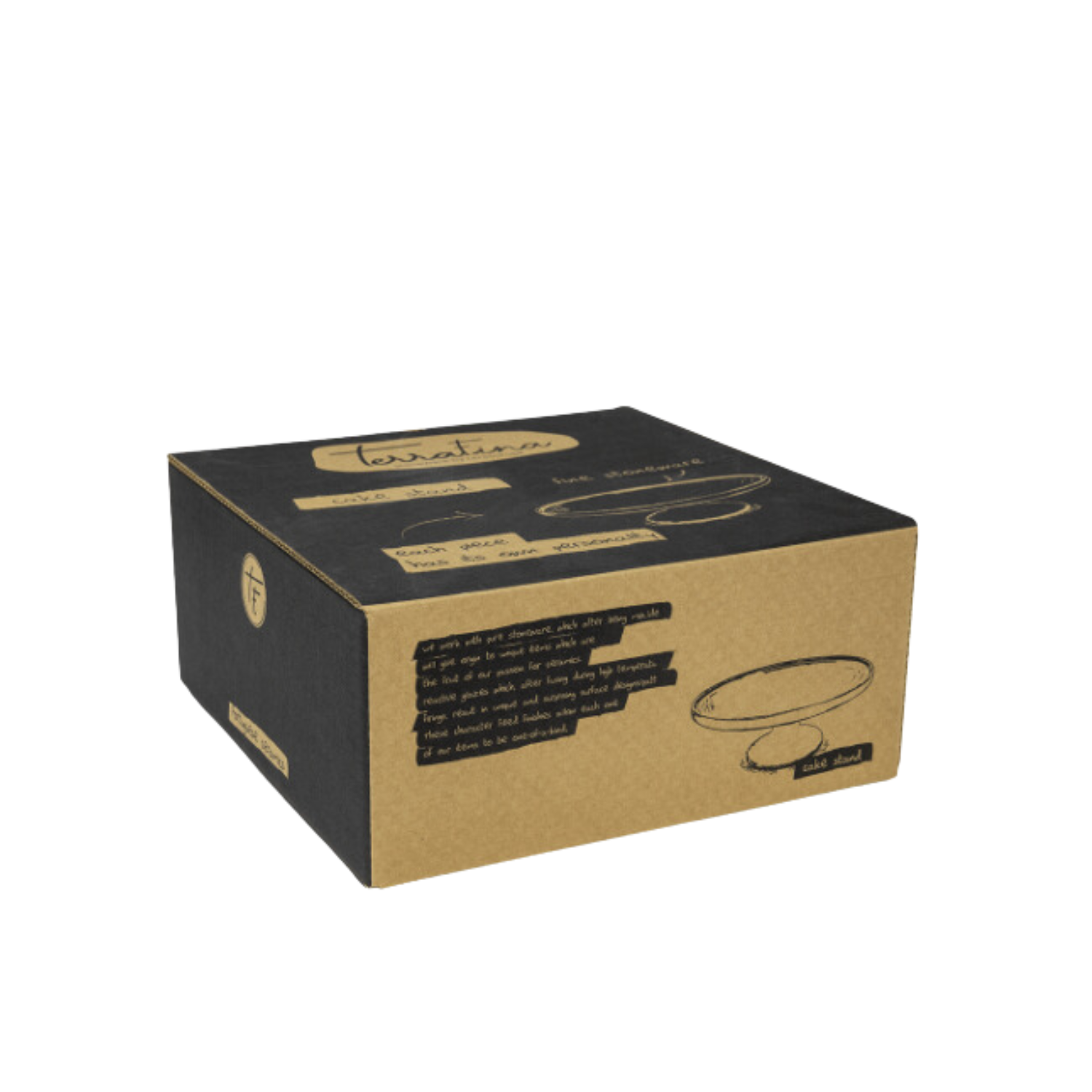 Terrafina Black Stone Cake Stand