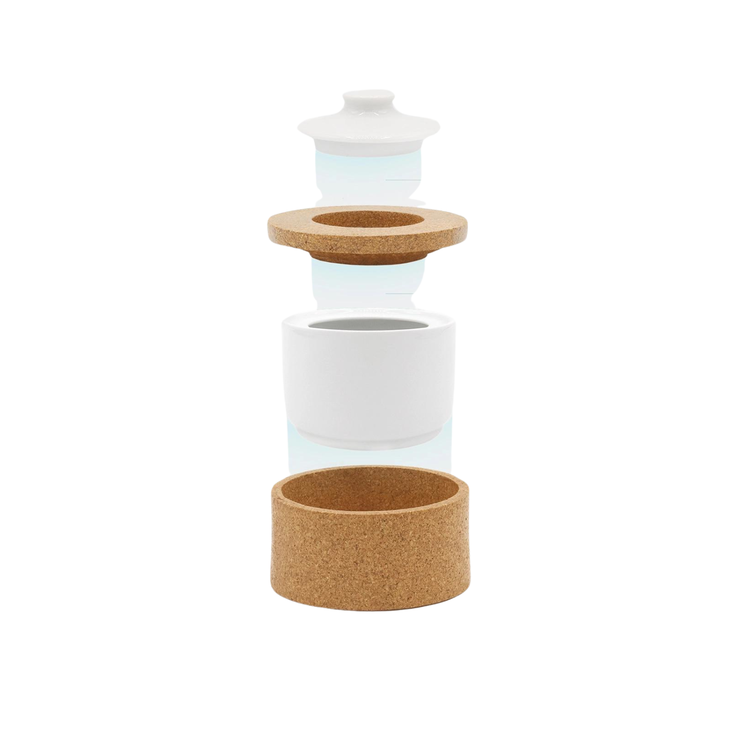 Minimal Cork Porcelain Sugar Bowl Vista Alegre