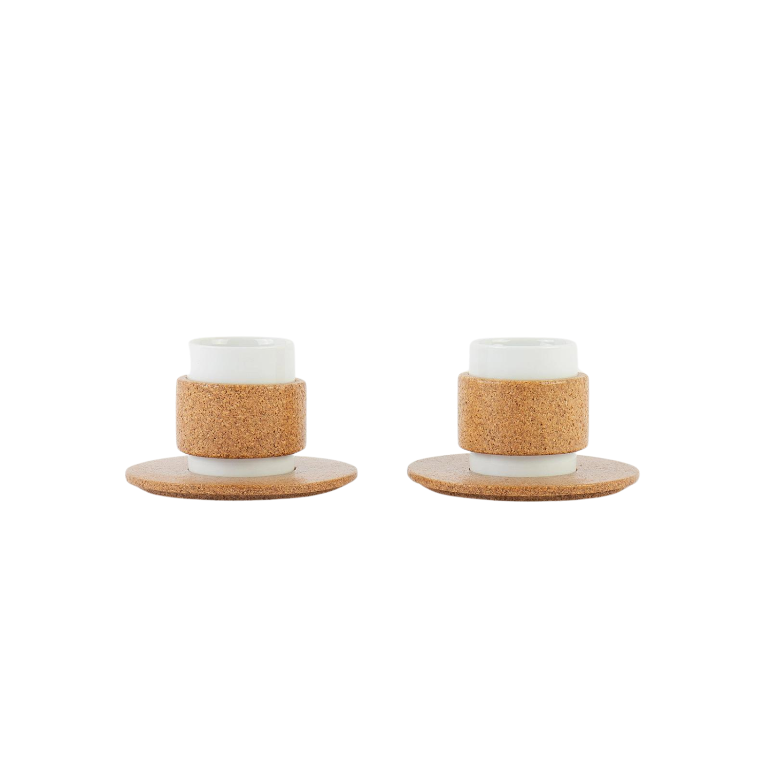 Minimal Cork Porcelain Coffee Cups