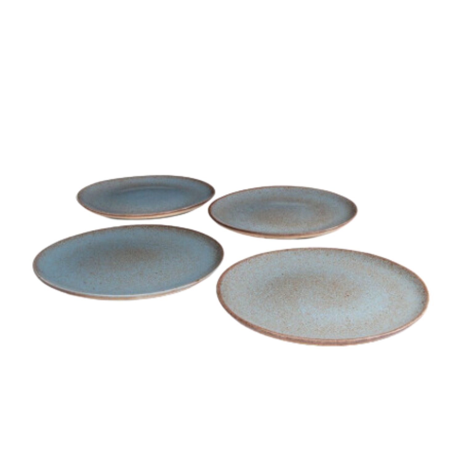 Terrafina Light Blue Flower Seeds Salad Plate - Set of 4