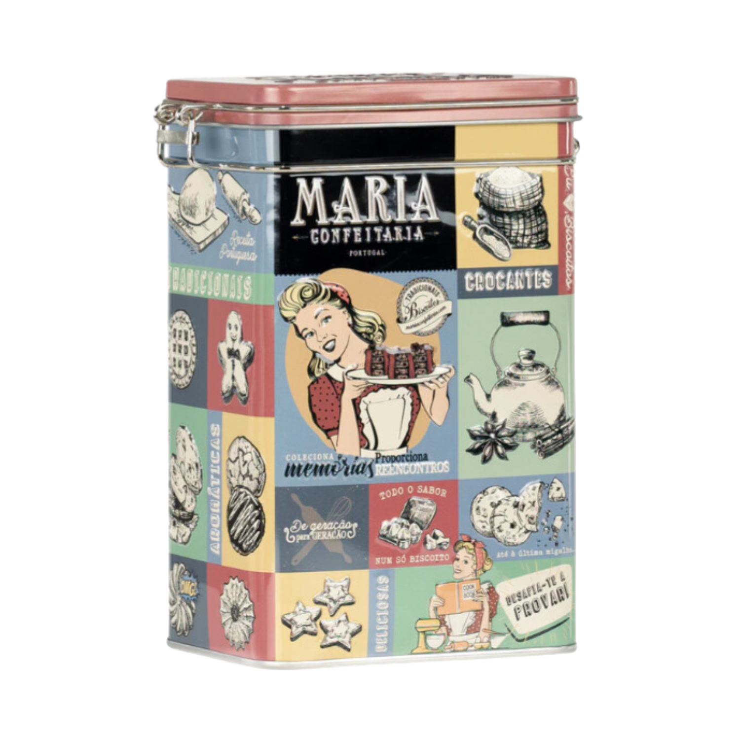 Maria Confeitaria Tin of Cookies with Salted Caramel