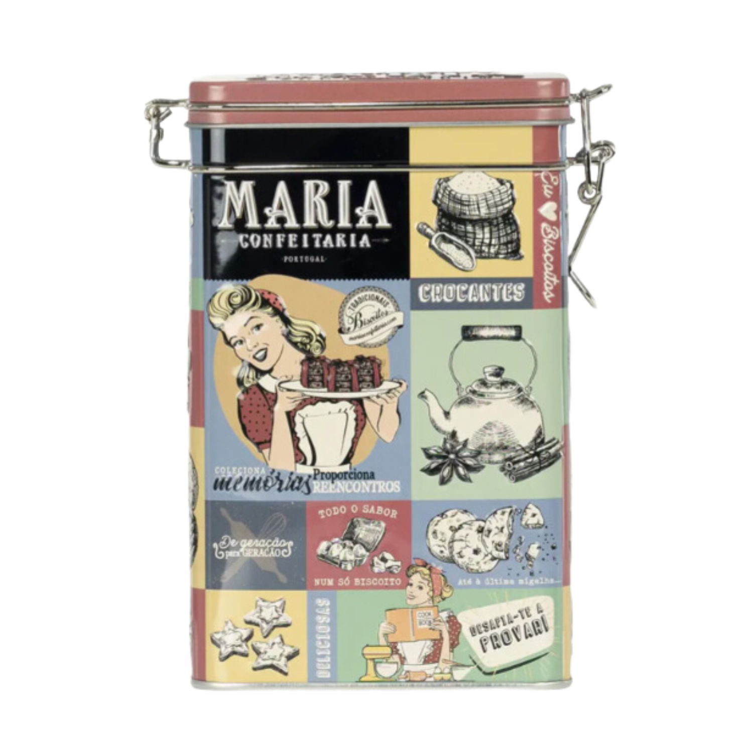Maria Confeitaria Tin of Cookies with Salted Caramel