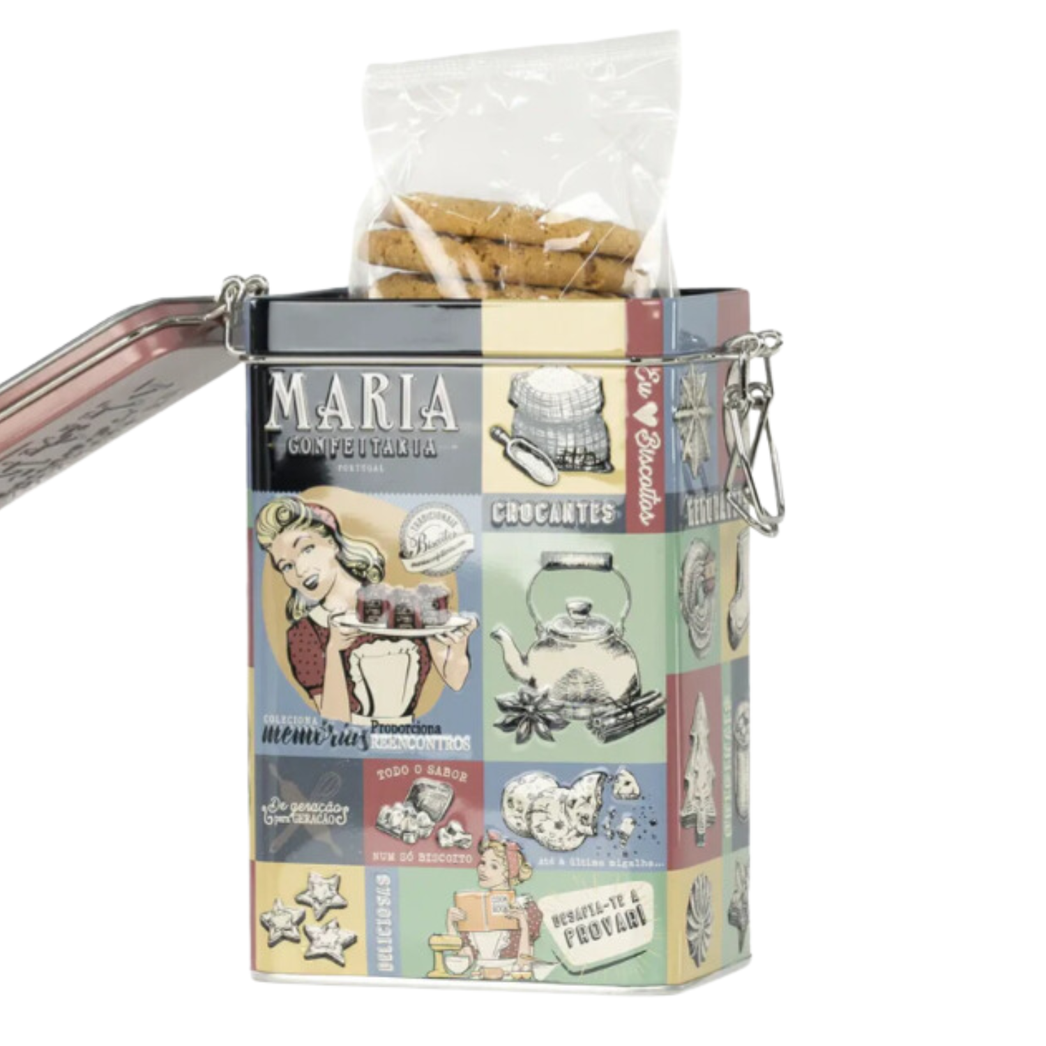 Maria Confeitaria Tin of Cookies with Salted Caramel