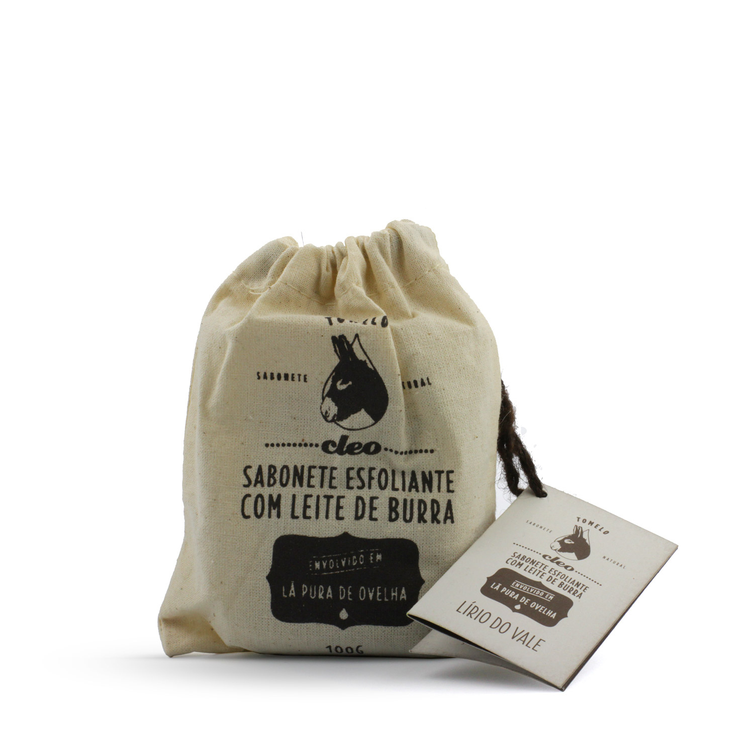 Tomelo Lilly of Valley Exfoliating Soap Wrapped in Wool