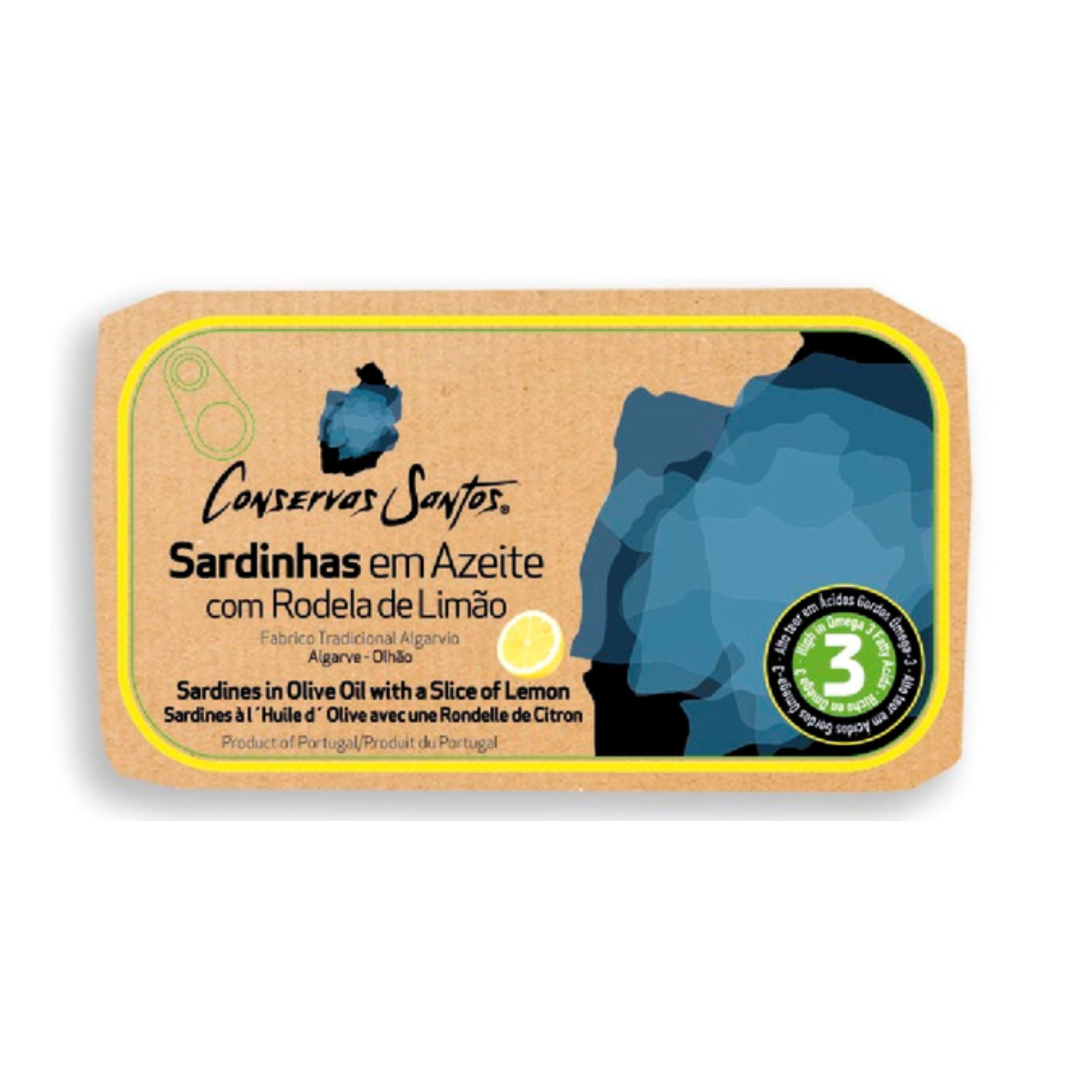 Conservas Santos Portuguese Sardines in Olive Oil with a Slice of Lemon