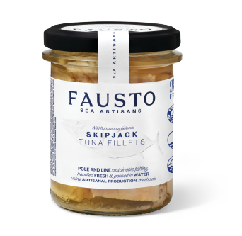 Fausto Skipjack Tuna Fillets in Water in a Jar