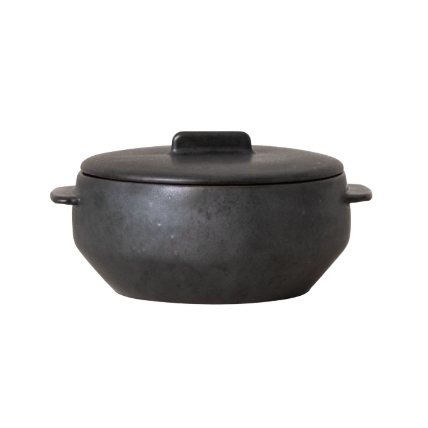 Terrafina Japanese Black Casserole with Lid