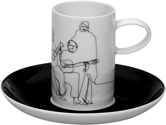 Vista Alegre Fado Set of 4 Coffee Cups and Saucers