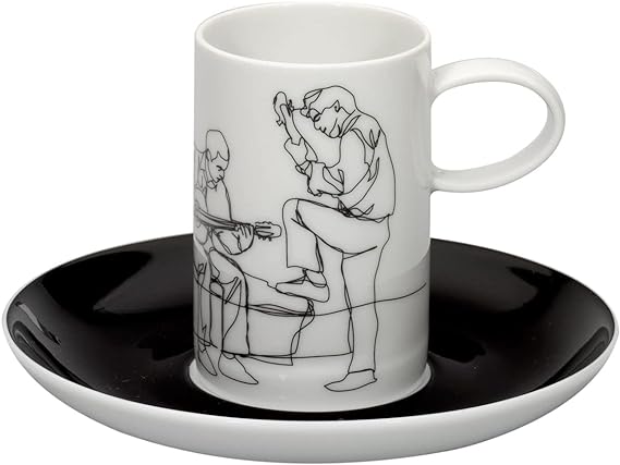 Vista Alegre Fado Set of 4 Coffee Cups and Saucers