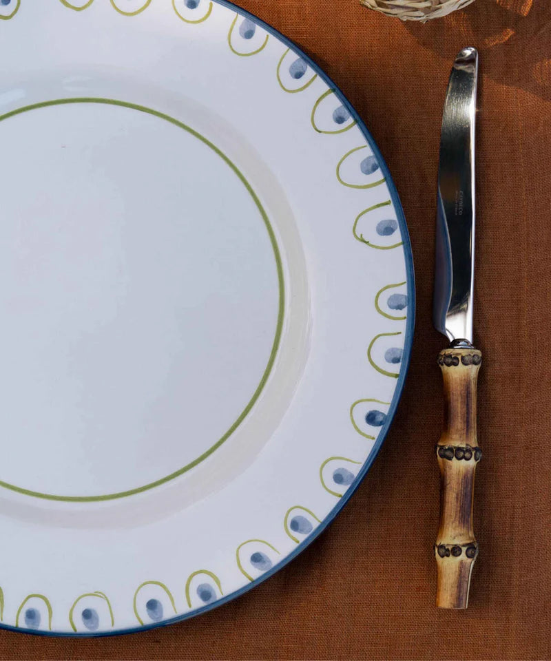 Valsa Coconut Hand-Painted Dinner Plate