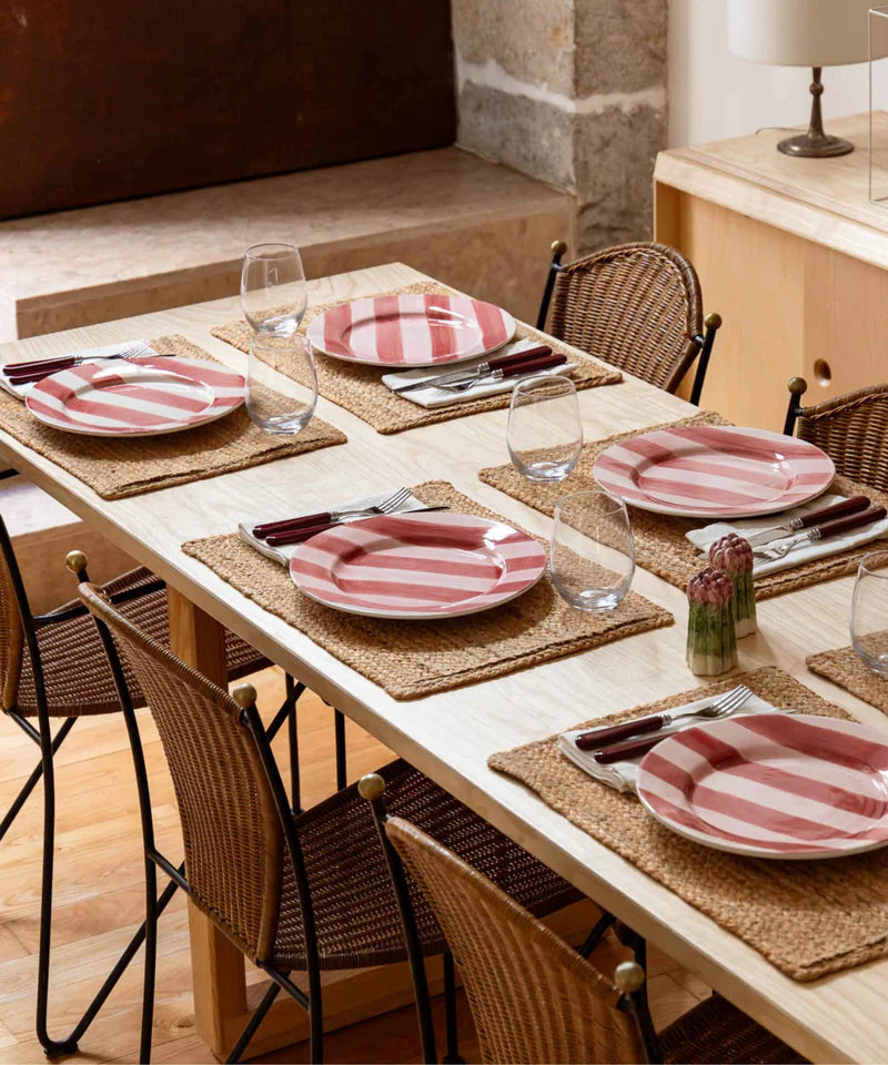 Valsa Stripes Hand-Painted Dinner Plate