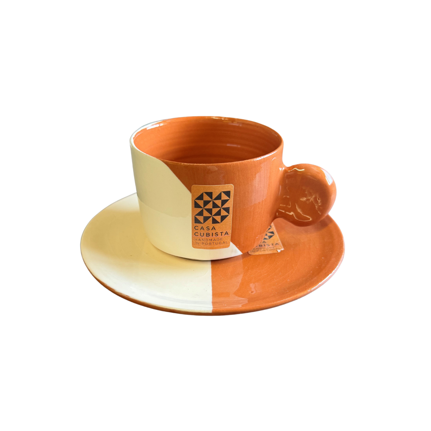 Casa Cubista Dipped Tea Cup and Saucer