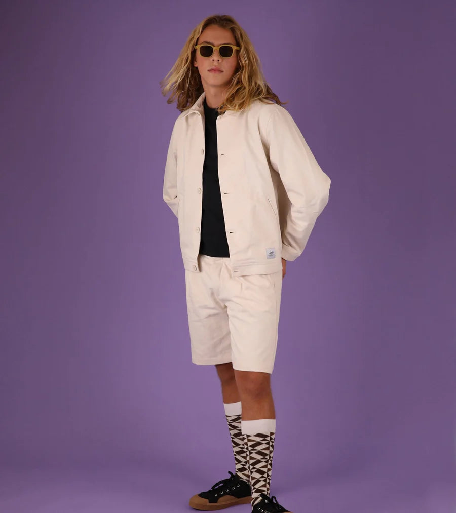 Sir Tile Geometric Brown Socks