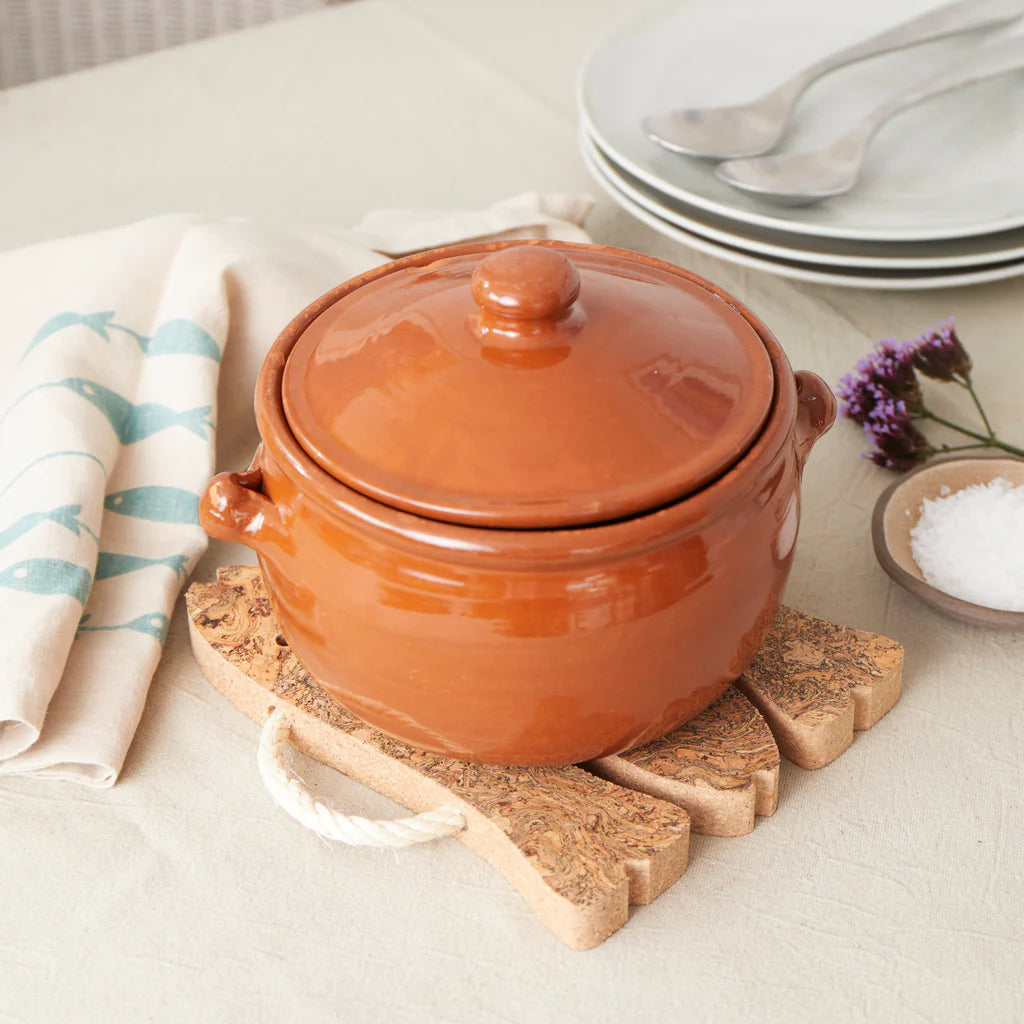 LIGA Sardine Shaped Natural Cork Trivet