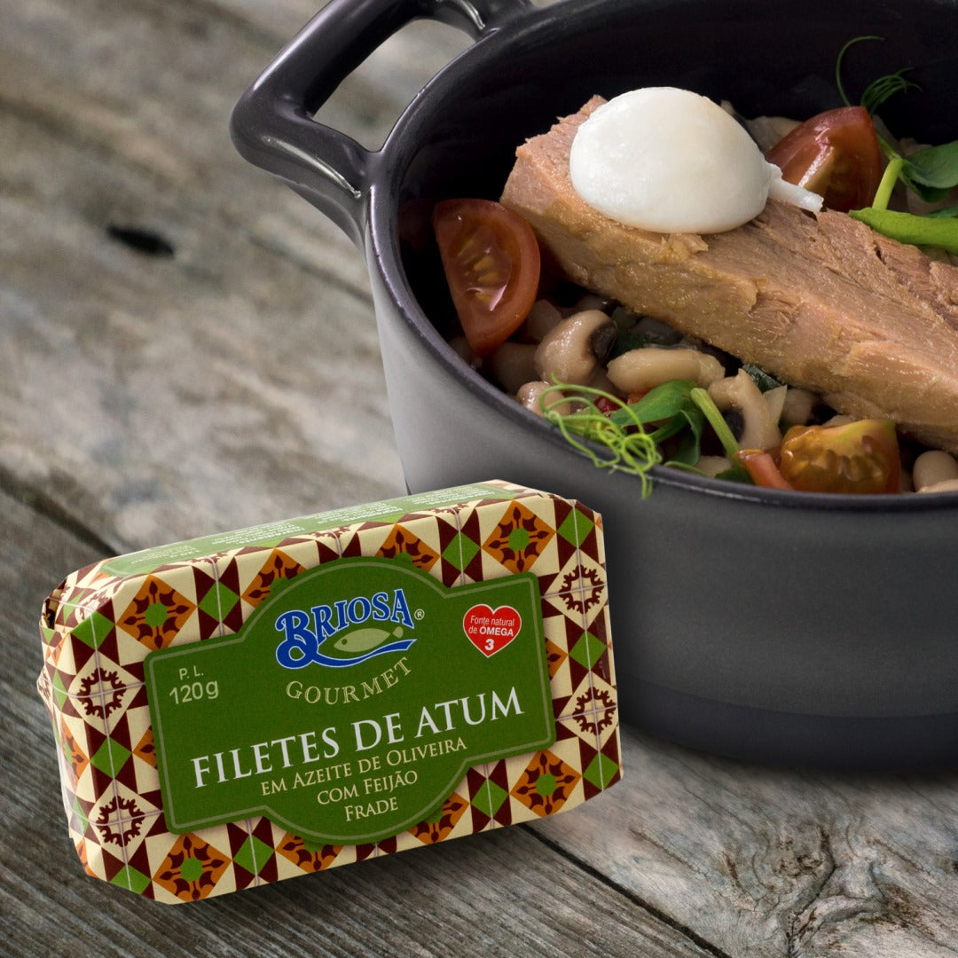 Briosa Gourmet Tuna Fillets in Olive Oil with Black Eyed Peas