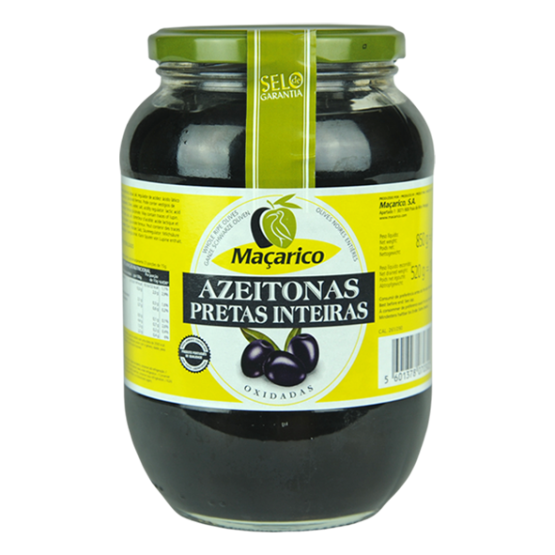 Maçarico Whole Black Olives - 850g
