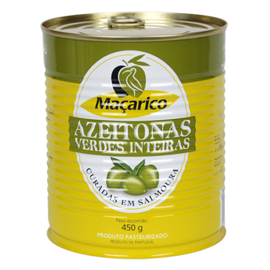 Maçarico Whole Green Olives Can